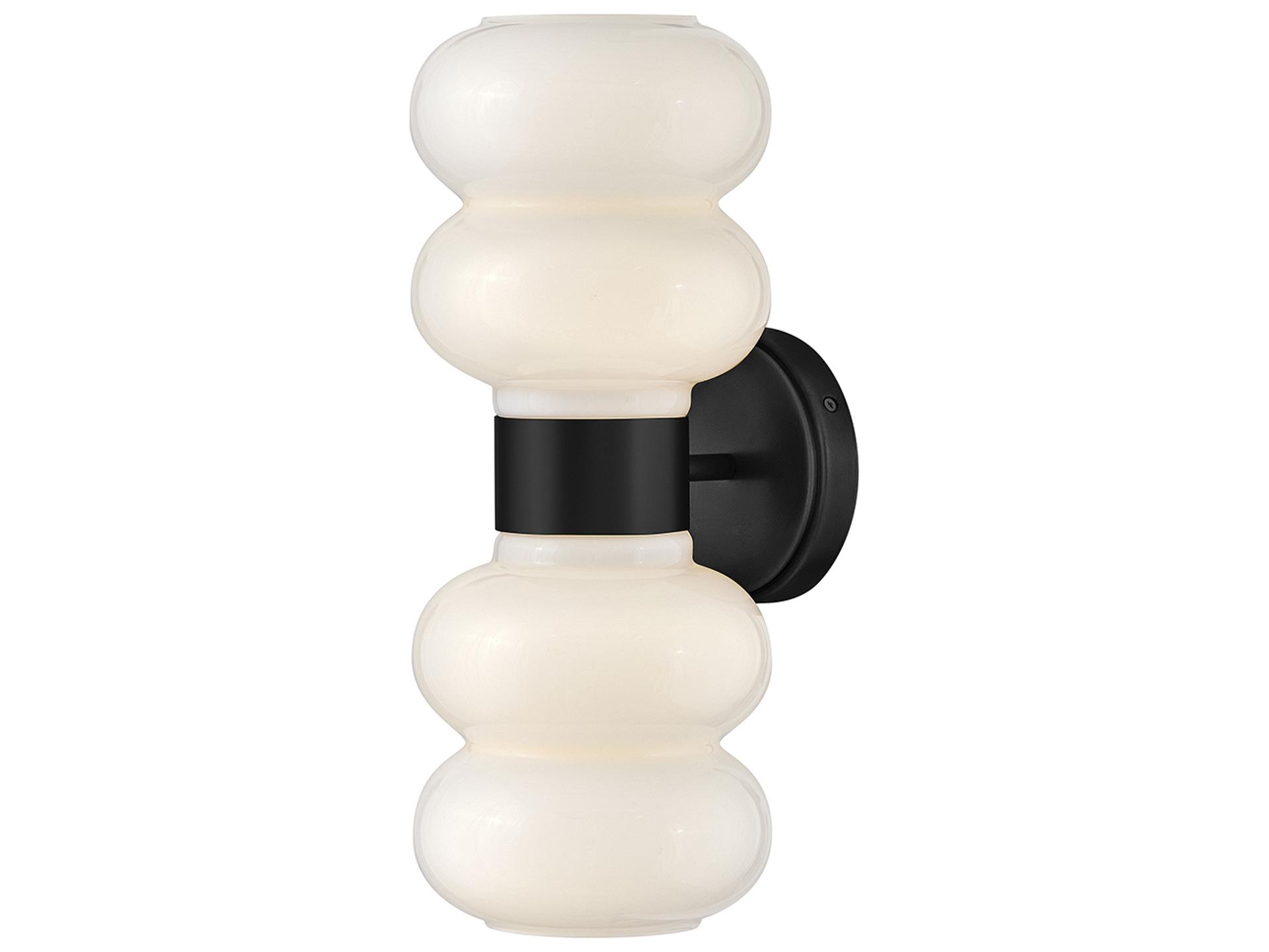 Nadia 2-Light Black Wall Sconce
