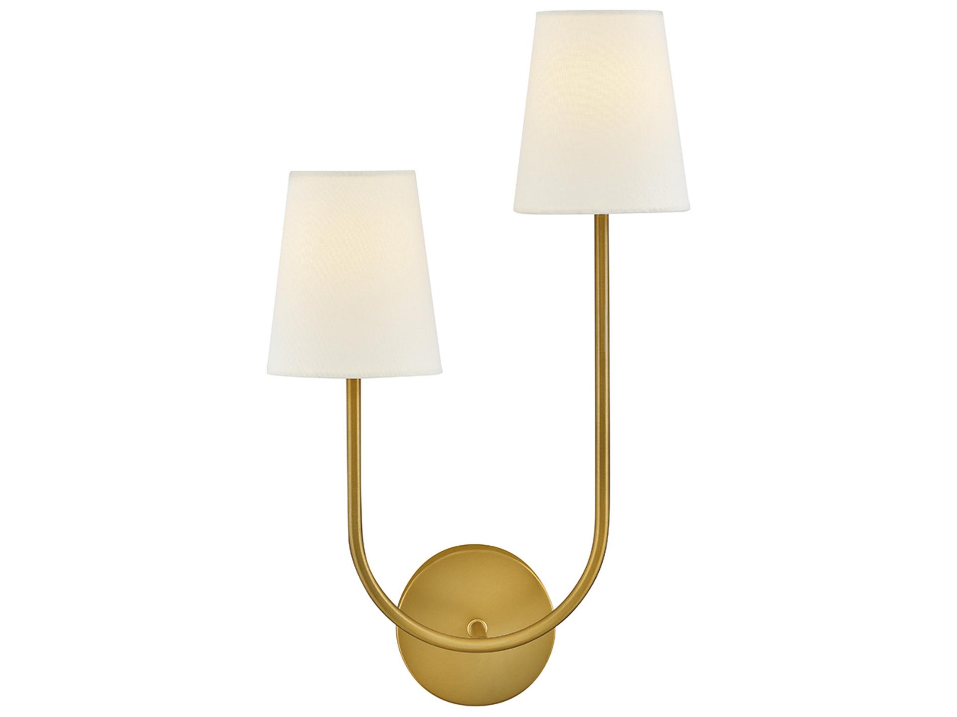 Cora 2-Light Lacquered Brass Wall Sconce