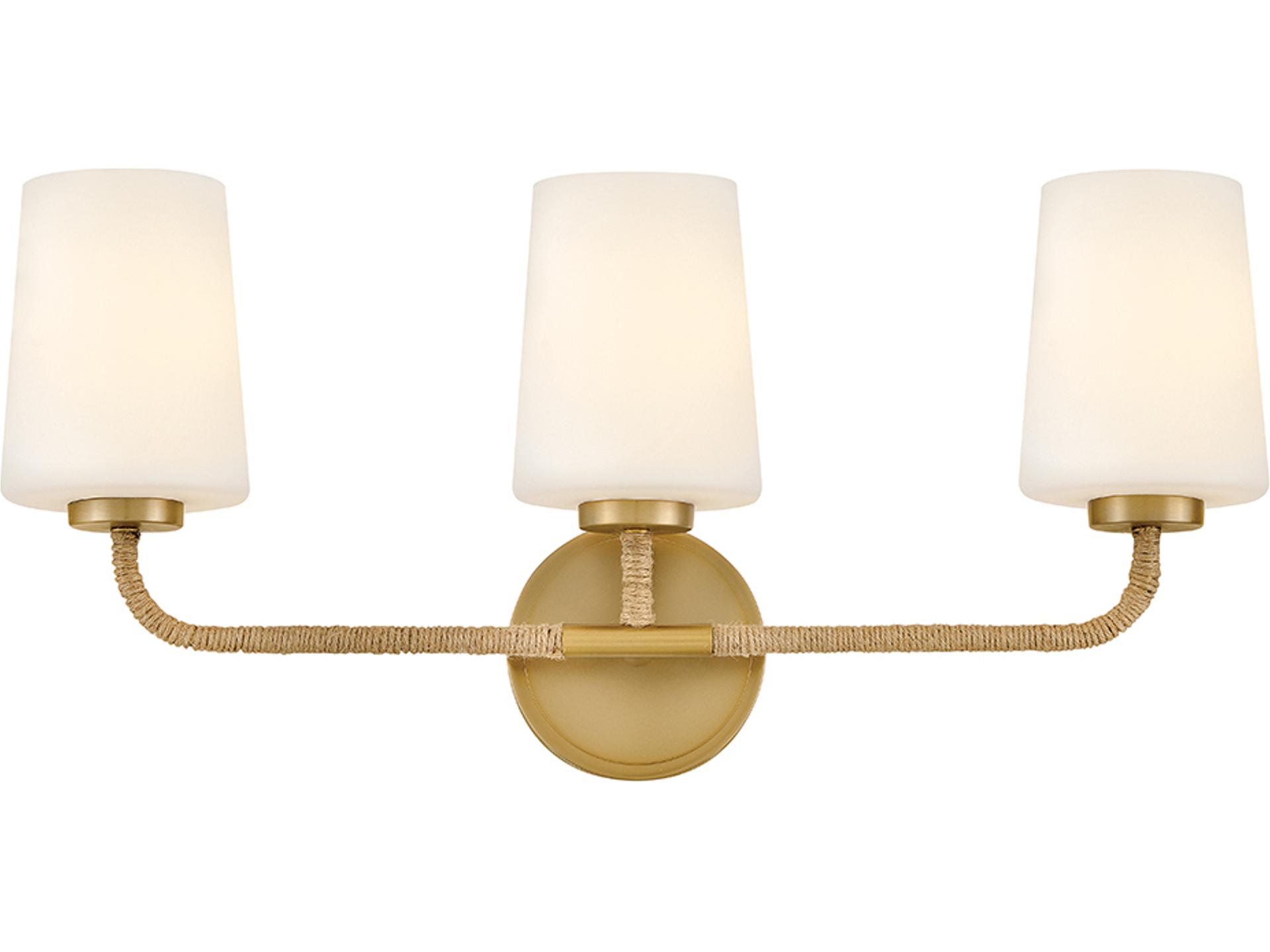 Kline 3-Light Lacquered Brass Vanity Light