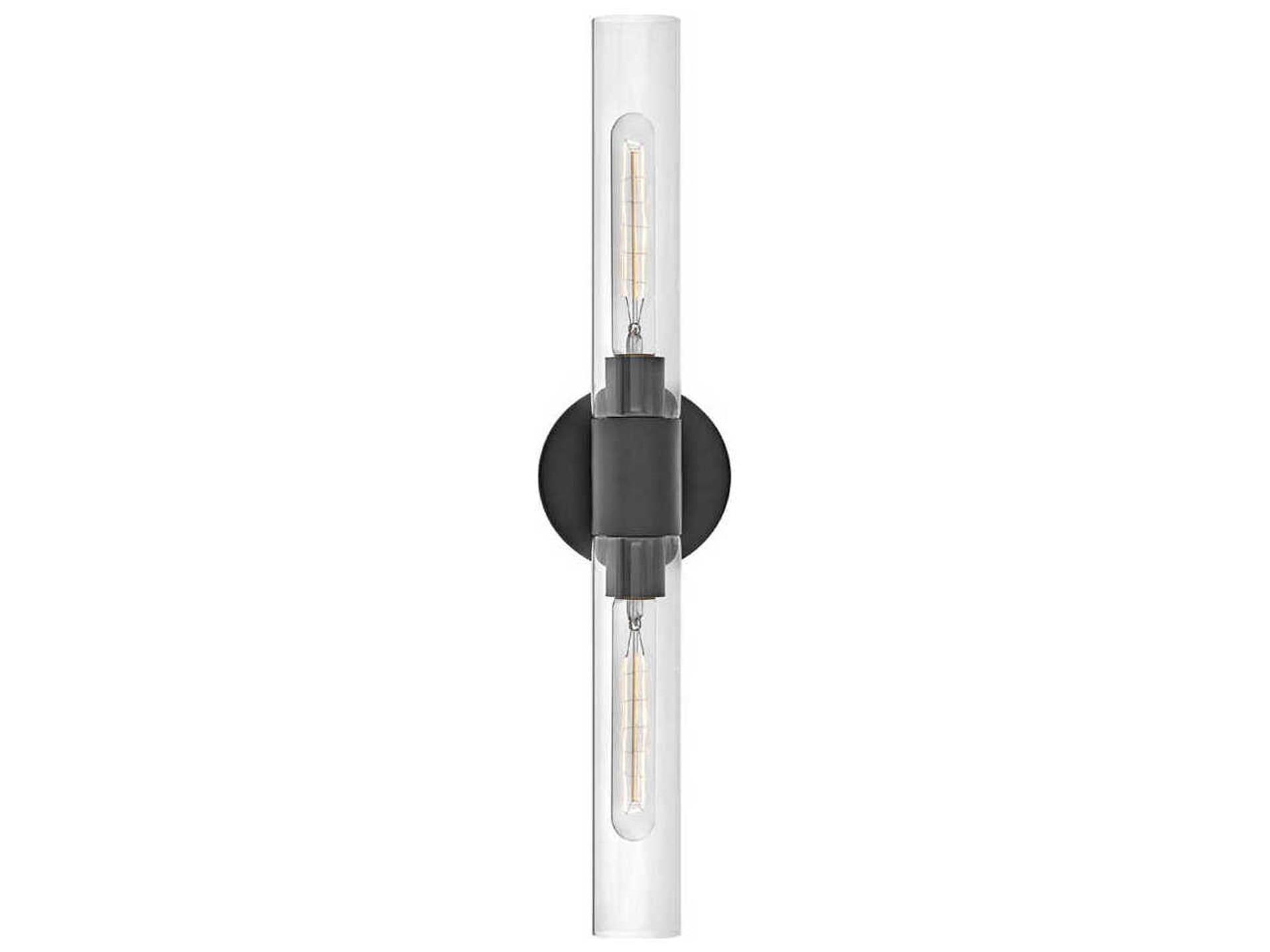 Shea 2-Light Black Vanity Light