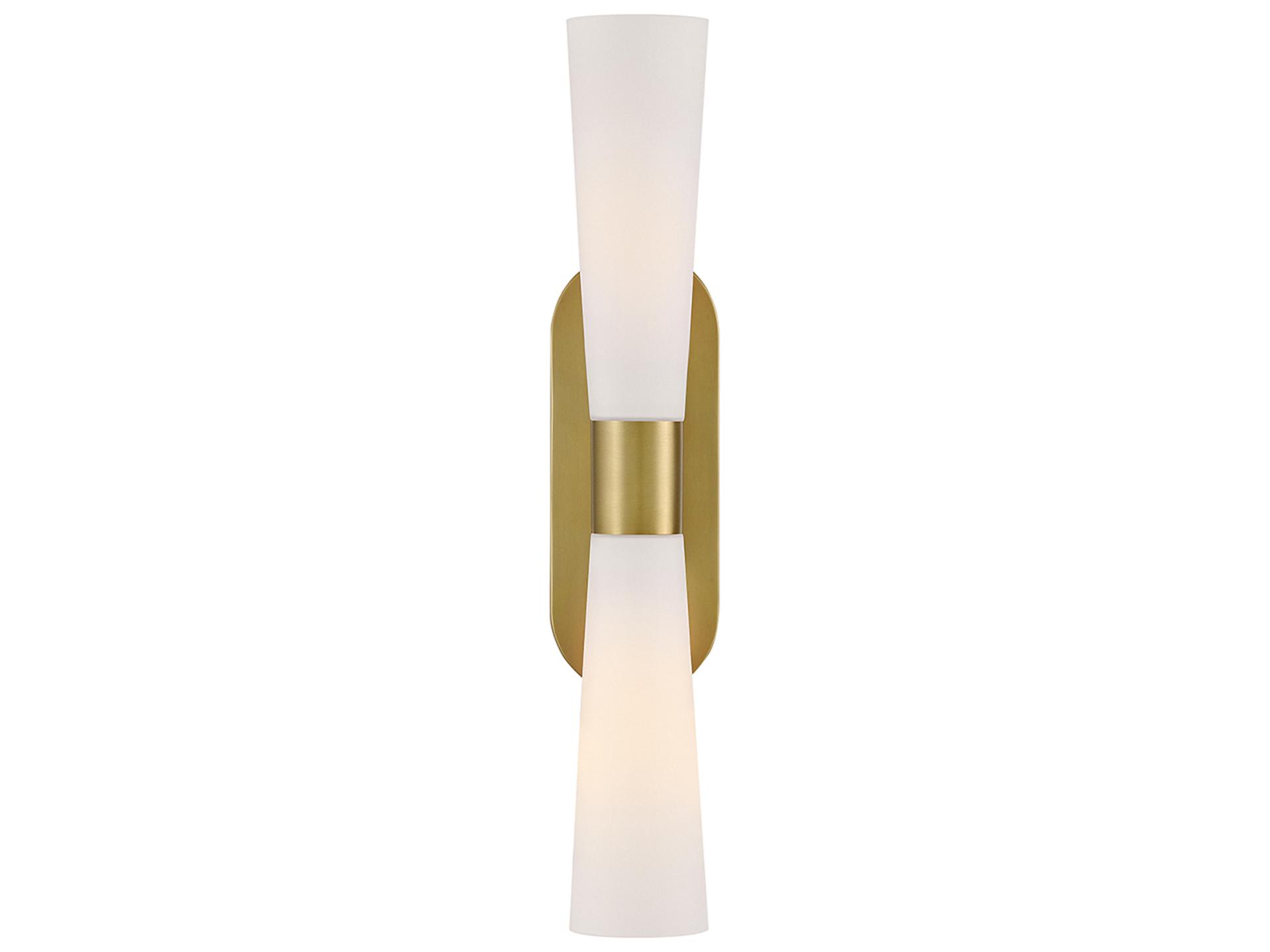 Beau 2-Light Lacquered Brass Wall Sconce