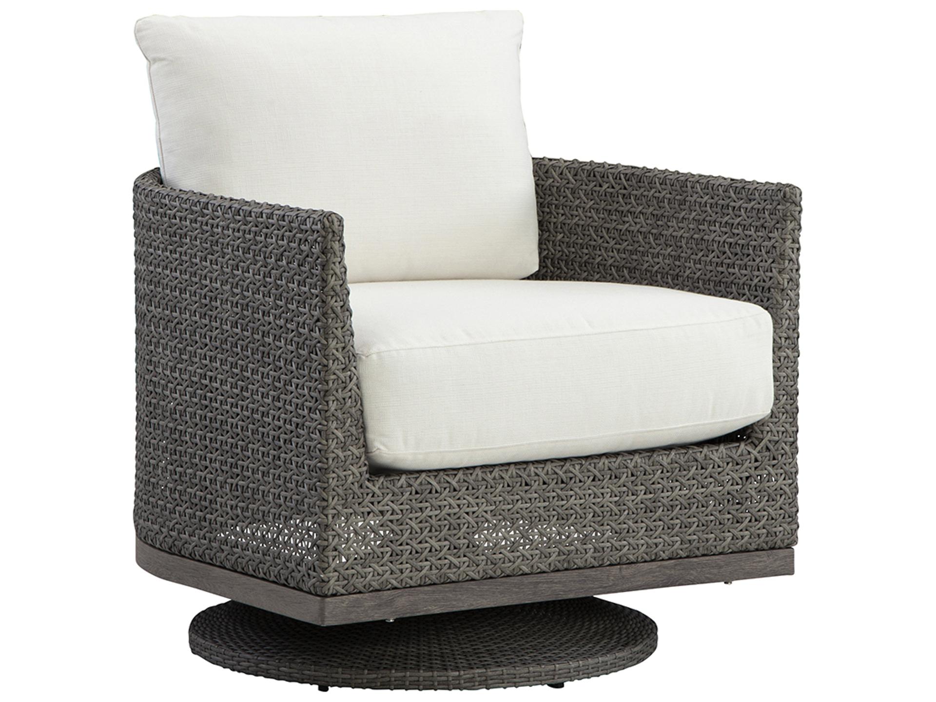 Lenox Hill Wicker Swivel Rocker Outdoor Lounge Chair