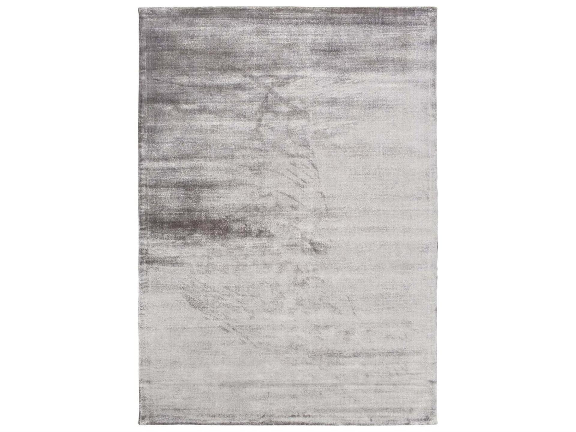 Lucens Area Rug Silver Hand-Loomed Viscose