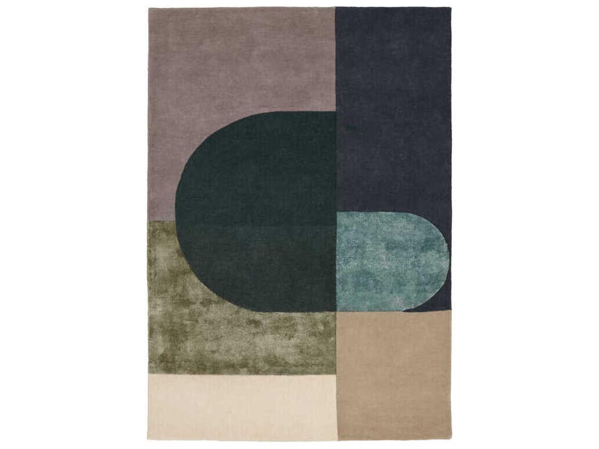 Vilja Hand-Tufted Wool and Viscose Area Rug in Green