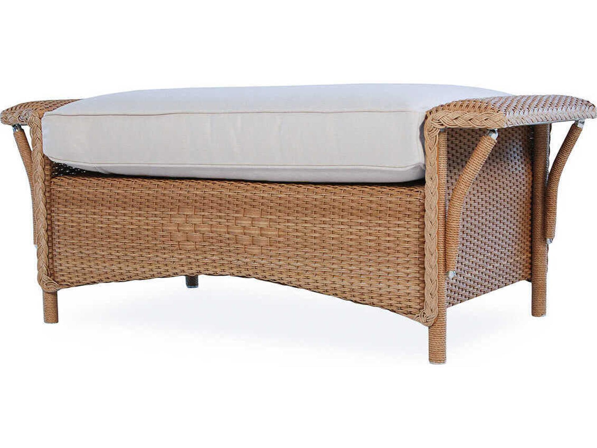 Lloyd Flanders Nantucket Wicker Patio Ottoman