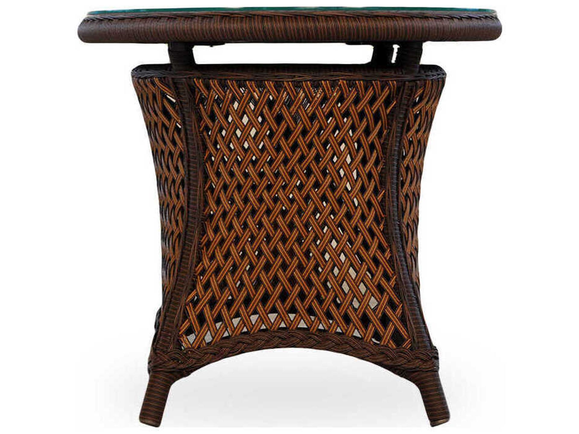 Lloyd Flanders Grand Traverse Wicker Round Patio End Table