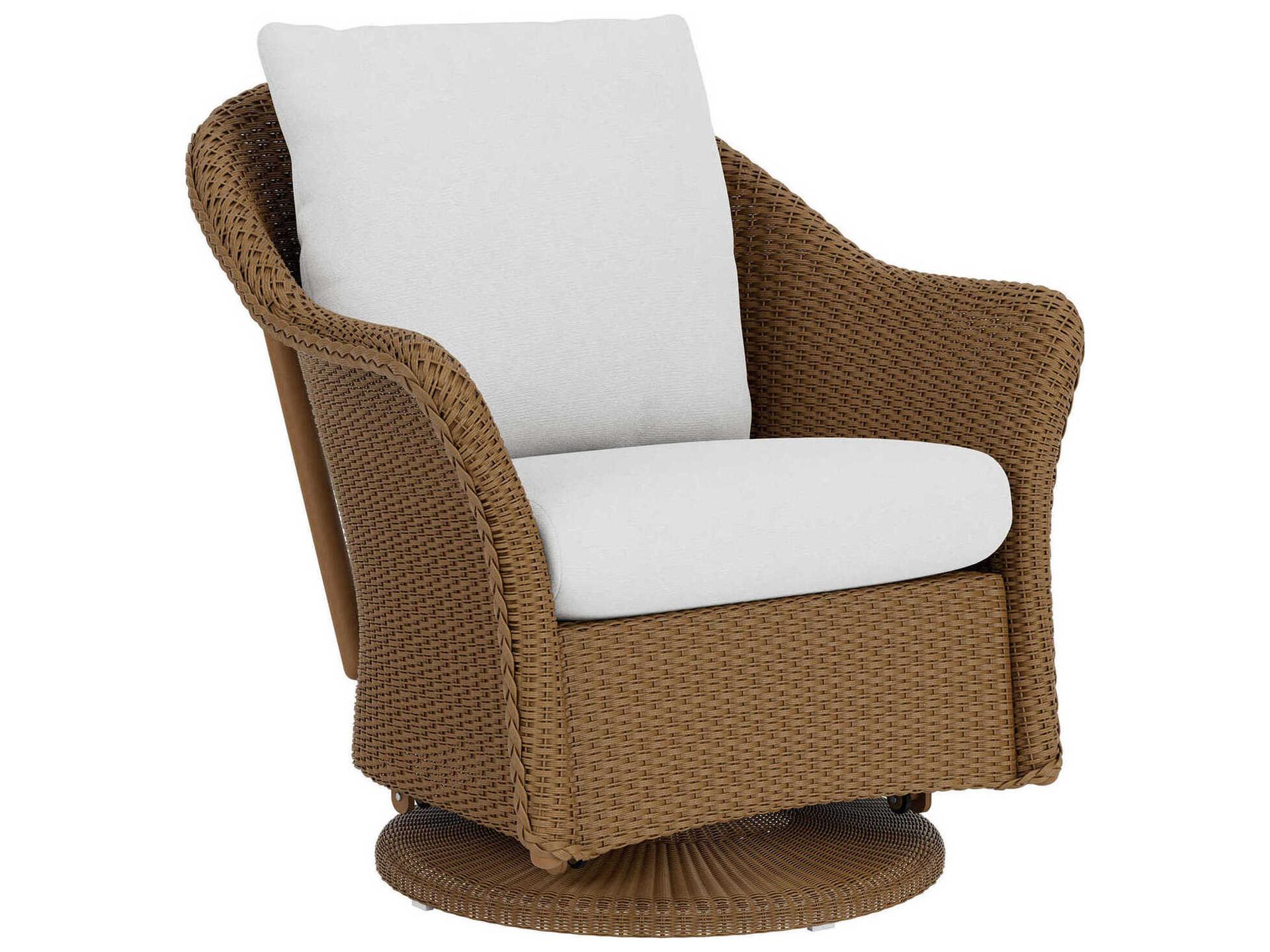 Lloyd Flanders Weekend Retreat Wicker Swivel Glider Outdoor Lounge Chair