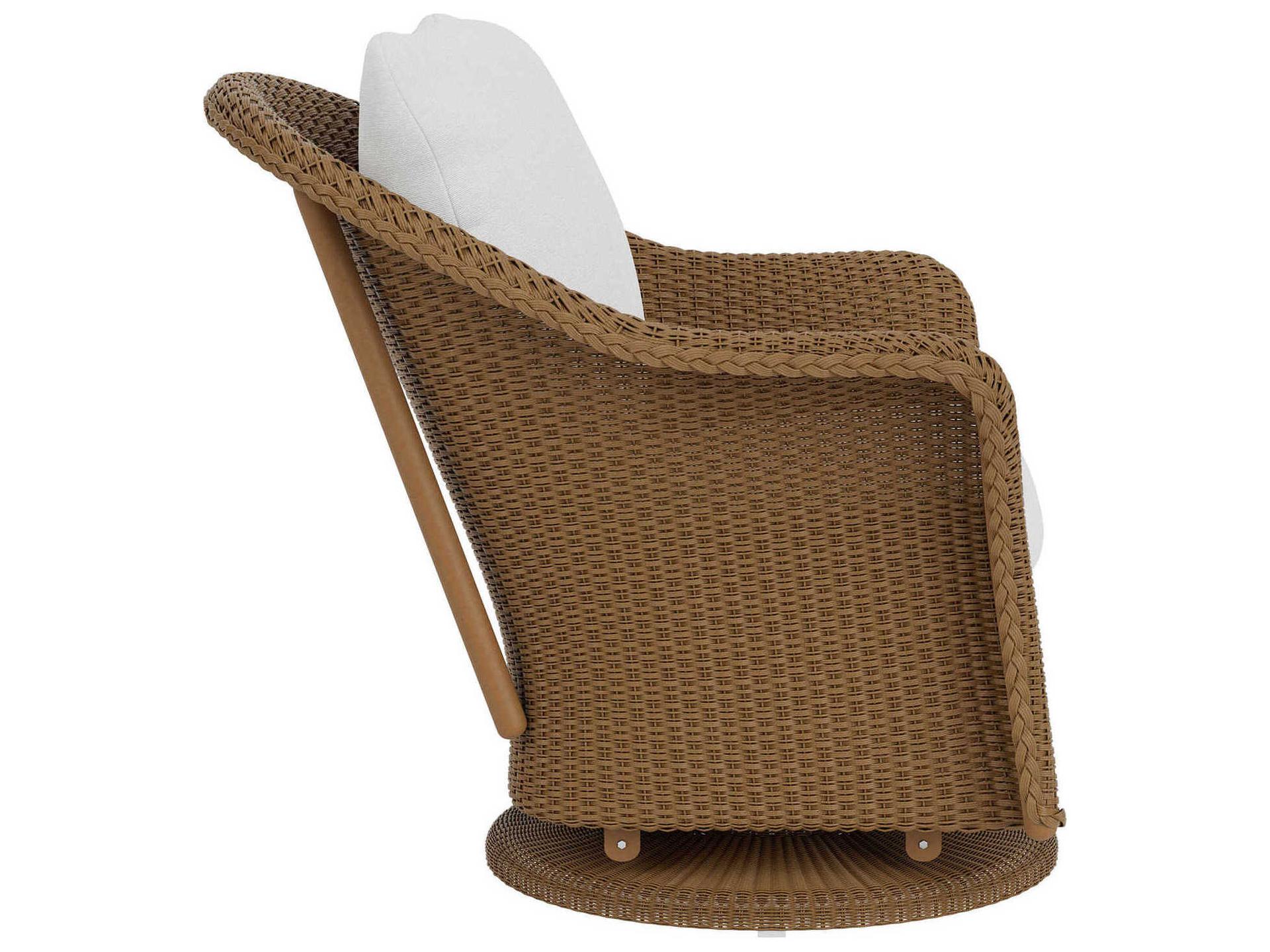 Lloyd Flanders Weekend Retreat Wicker Swivel Glider Outdoor Lounge Chair