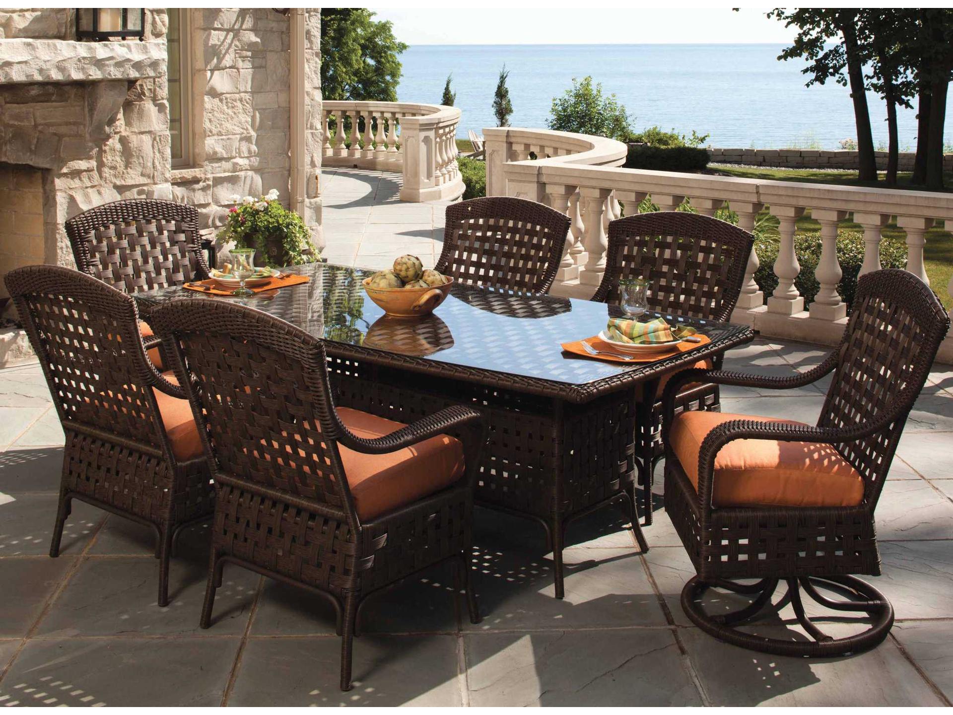 Lloyd Flanders Haven Wicker Outdoor Patio Dining Set