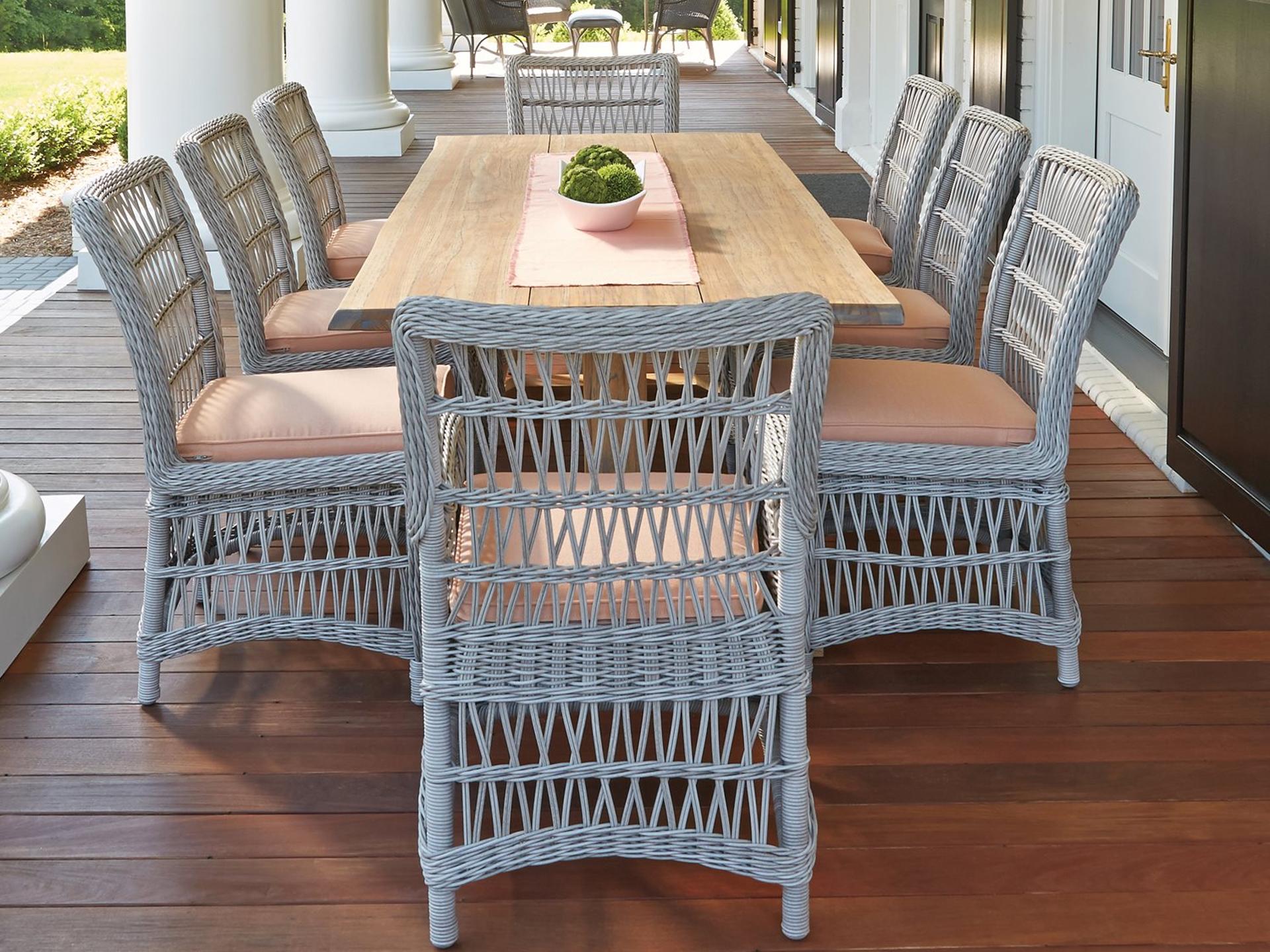 Mackinac Wicker Outdoor Patio Dining Set