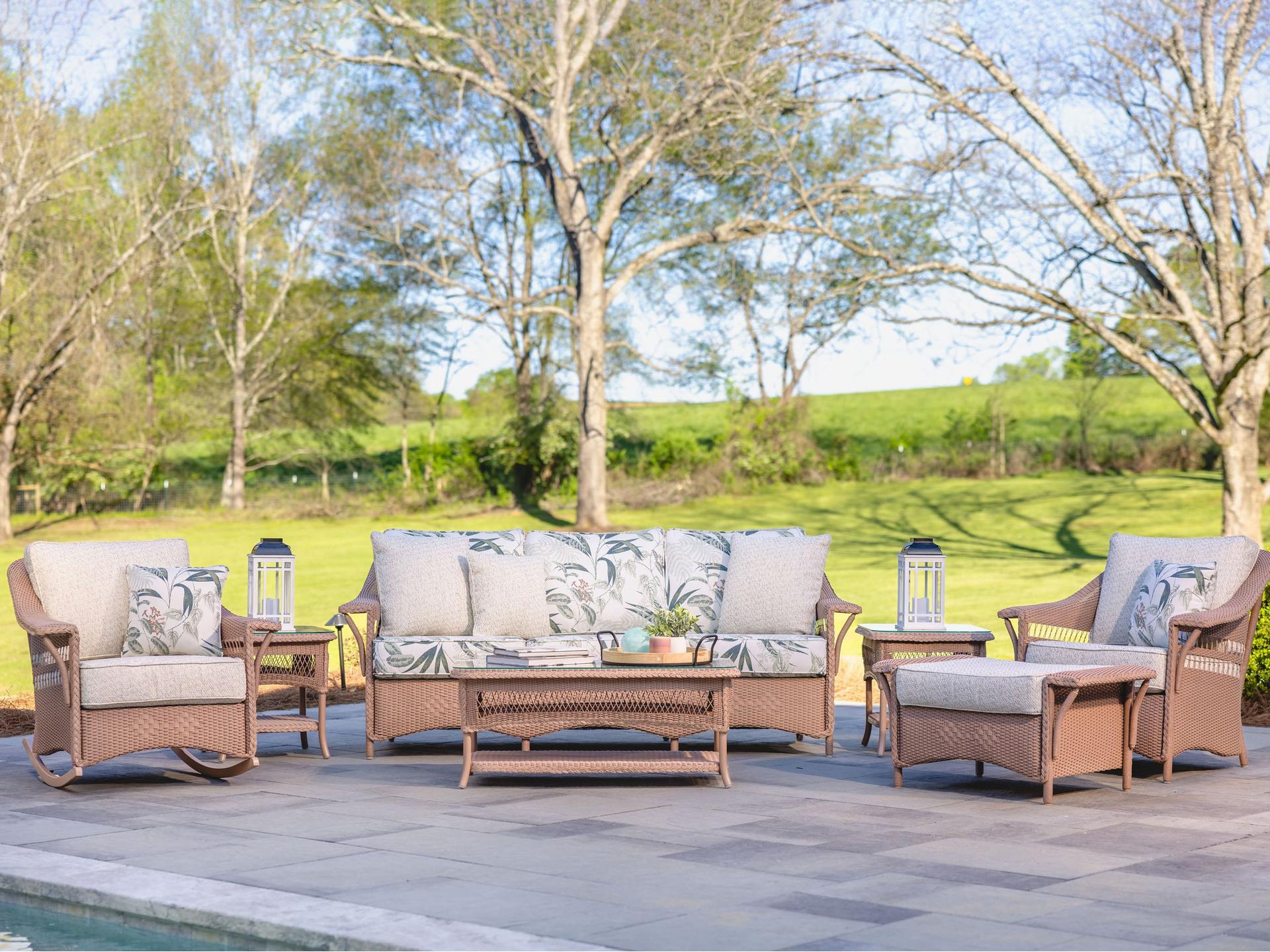 Nantucket Wicker Cushion Lounge Set