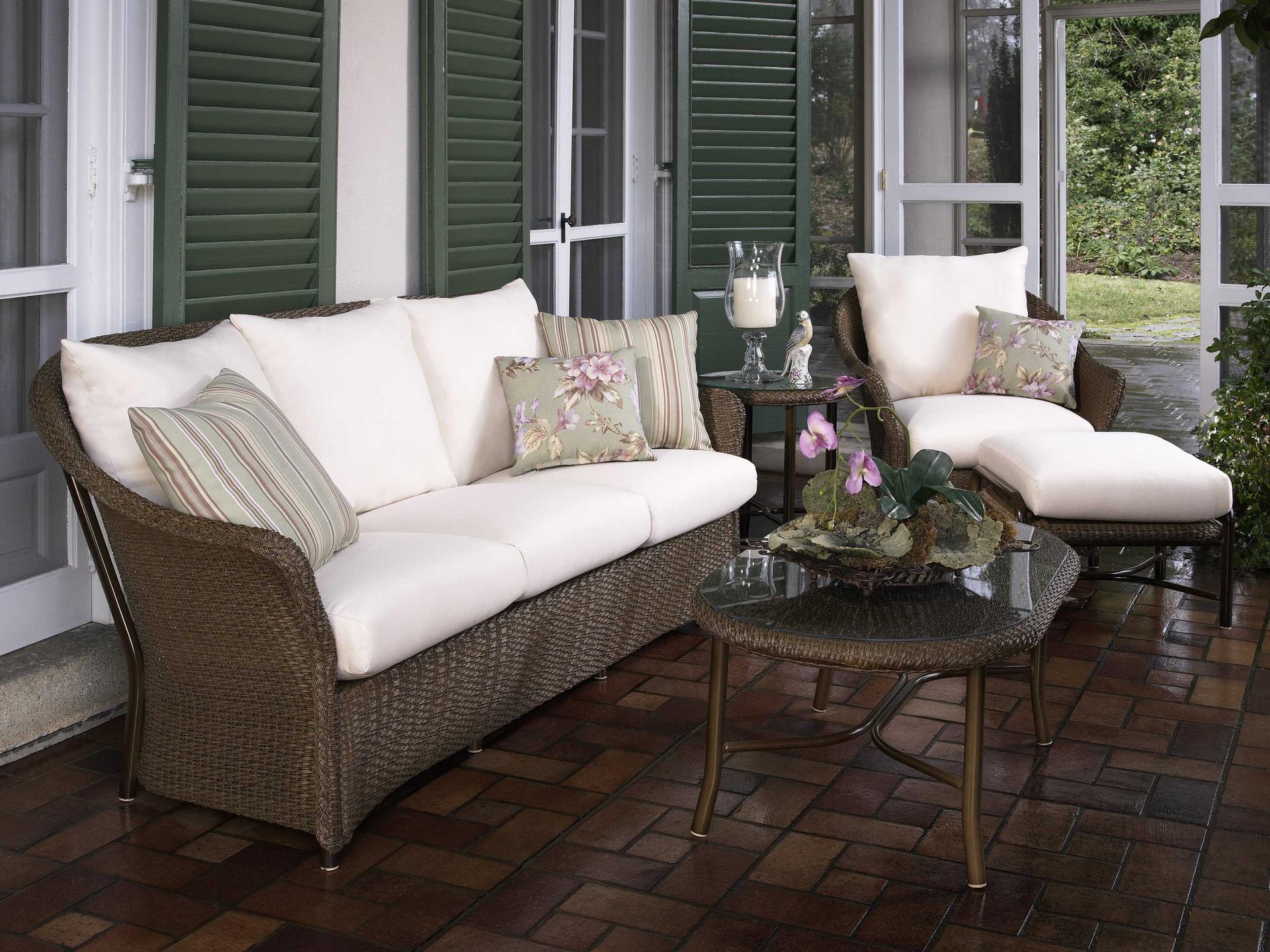 Weekend Retreat Wicker Cushion Patio Lounge Set