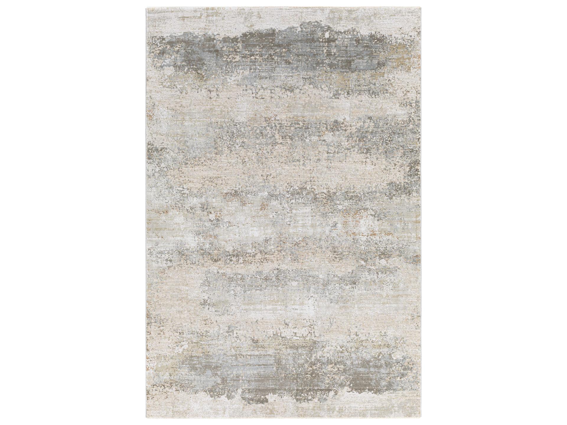 Brunswick Modern Abstract Area Rug in Sage and Light Gray