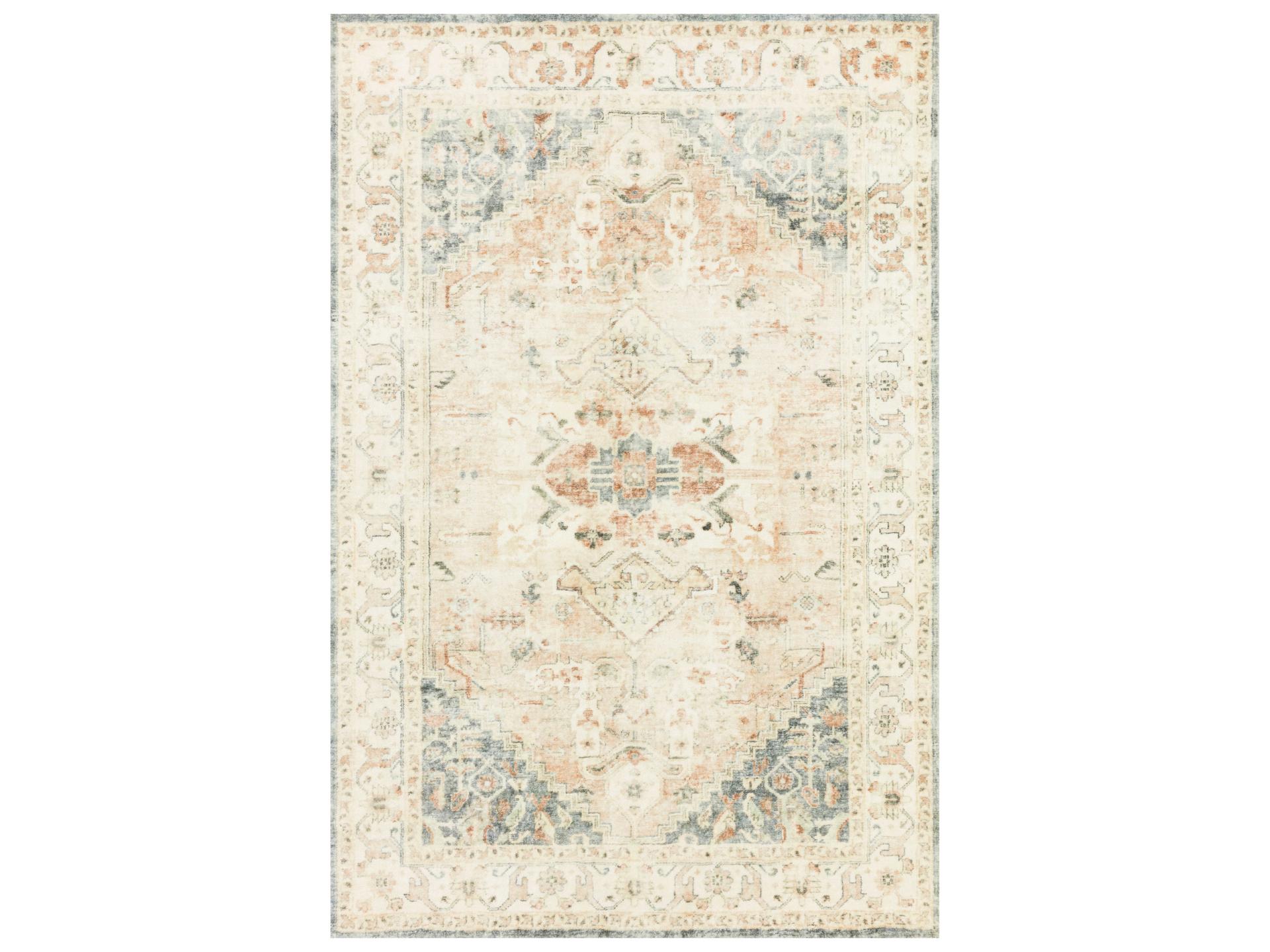 Rosette Bordered Runner Area Rug