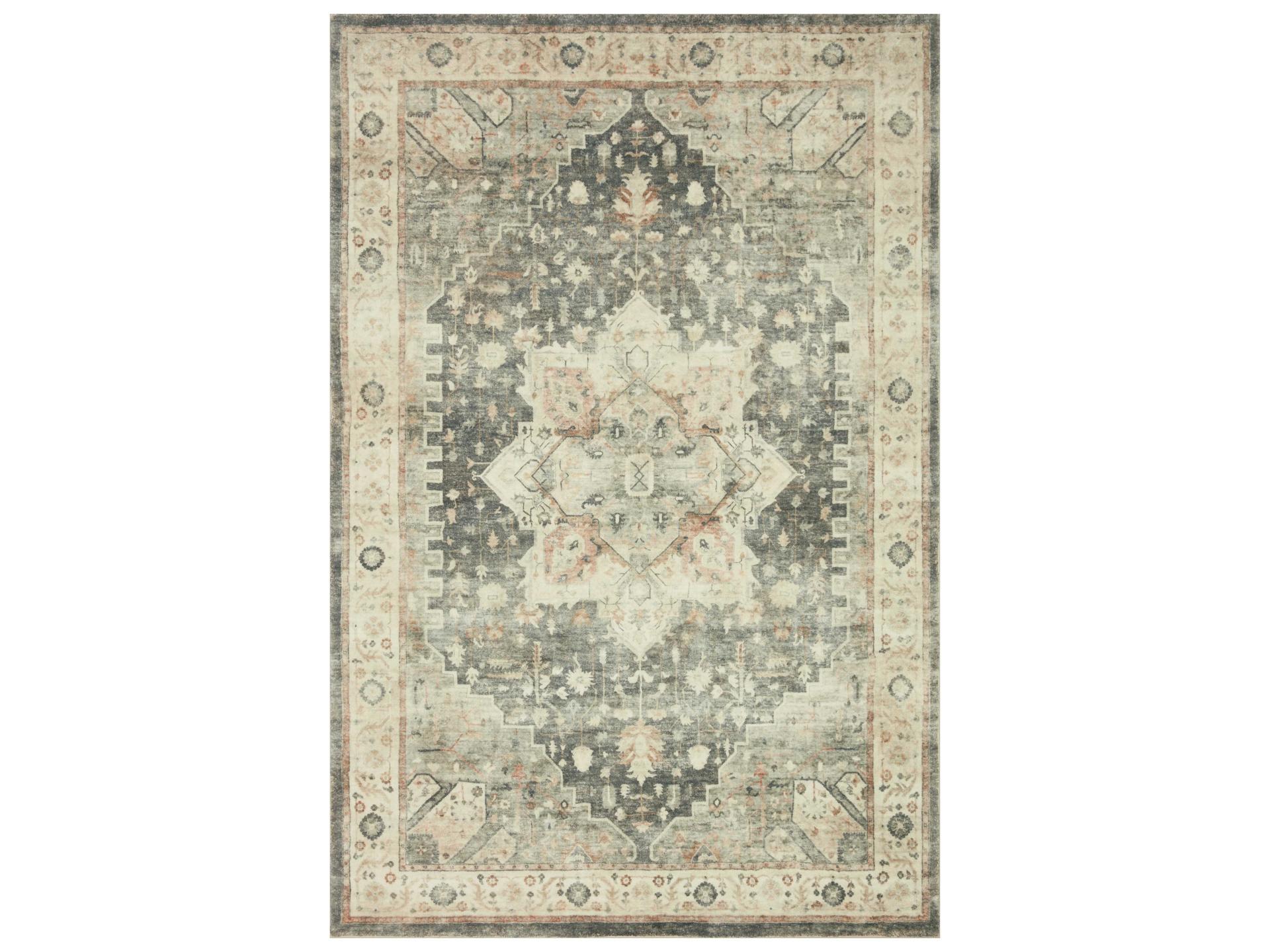 Rosette Bordered Runner Area Rug