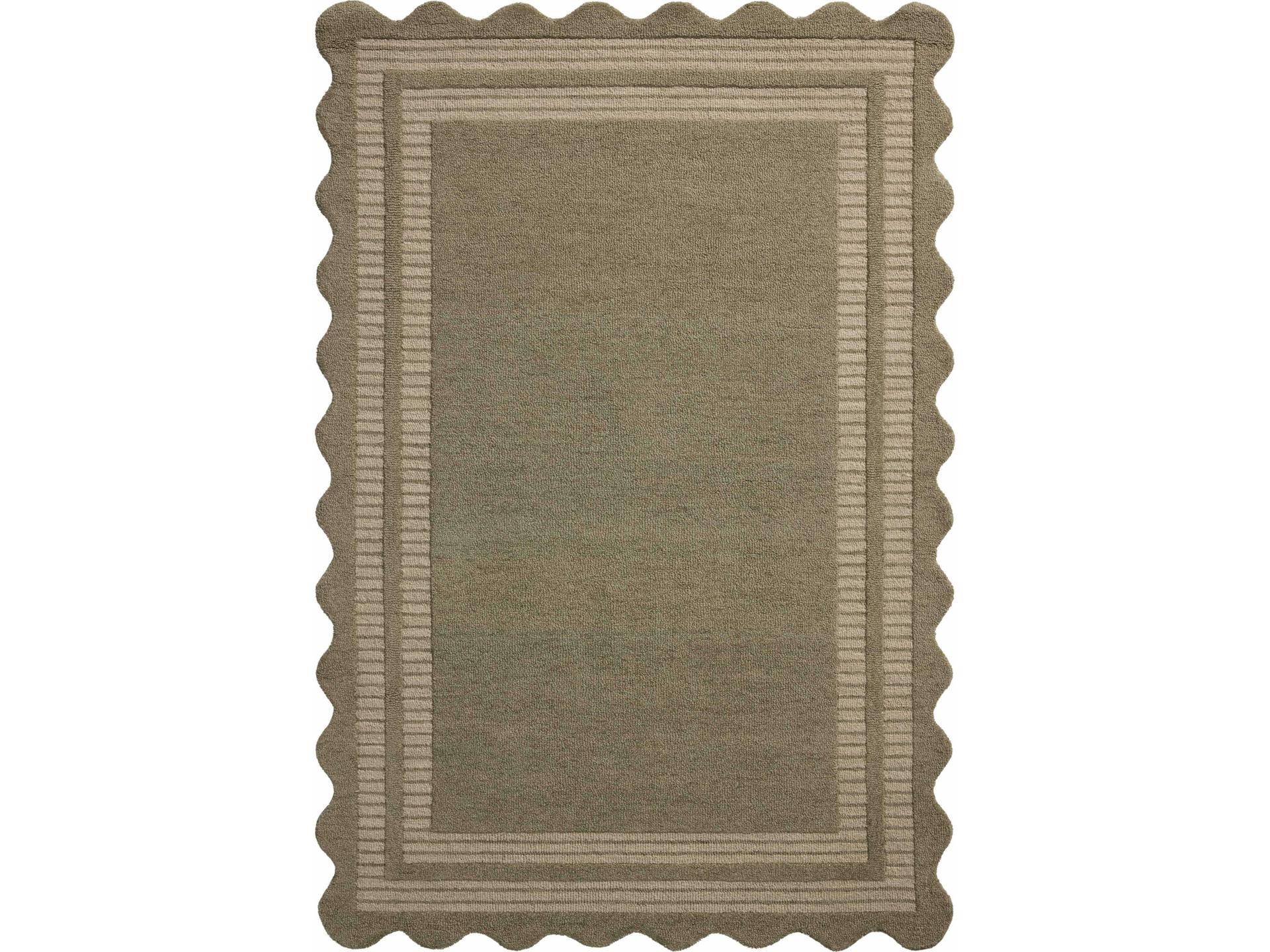 Loloi Rugs Scottie SCO-01 Hand-Tufted Wool Area Rug Olive Pebble