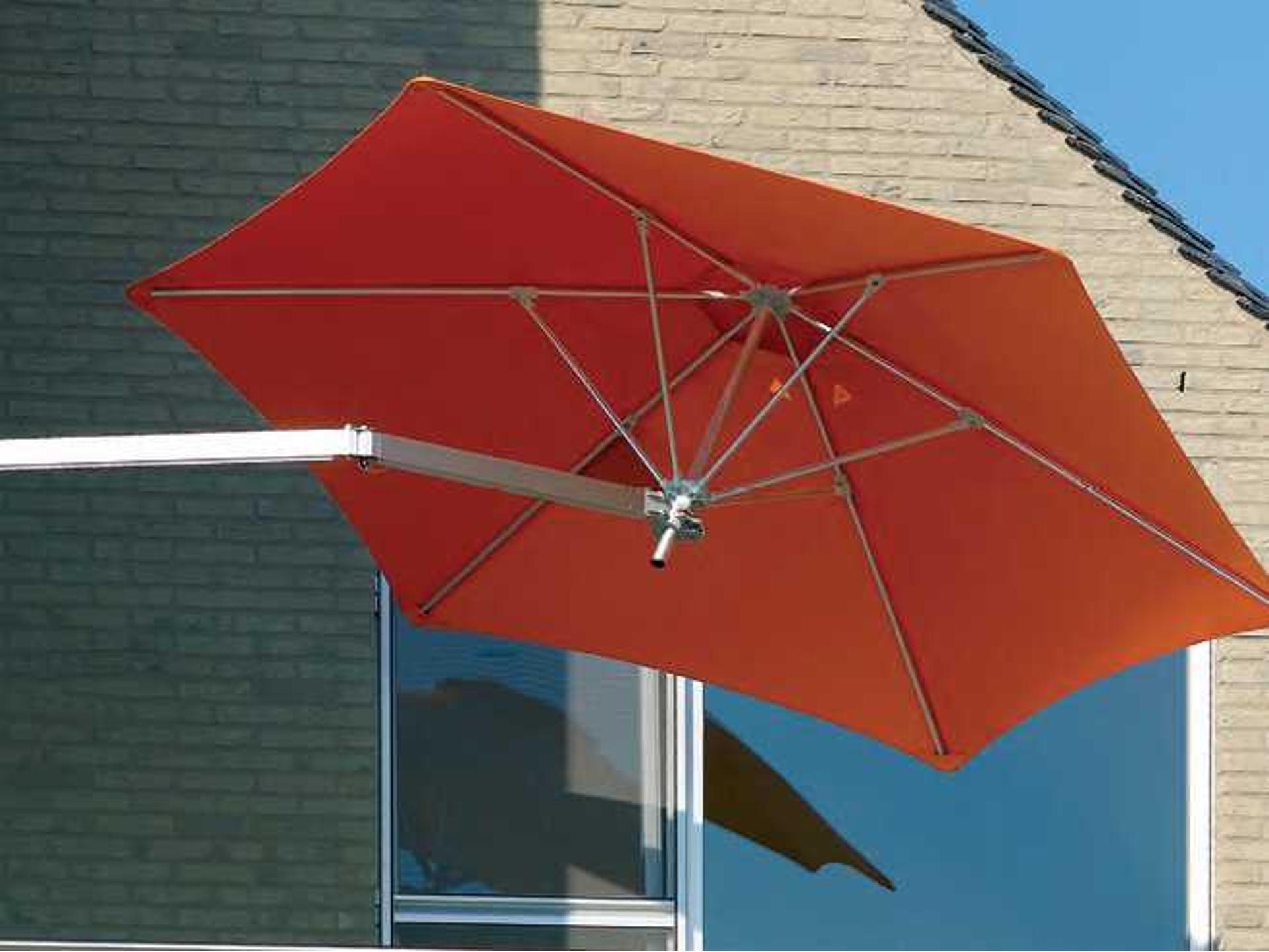 Luxury Patio Umbrellas Paraflex Wallflex 9 Foot Push Lift Tilt Wall Mount Patio Umbrella