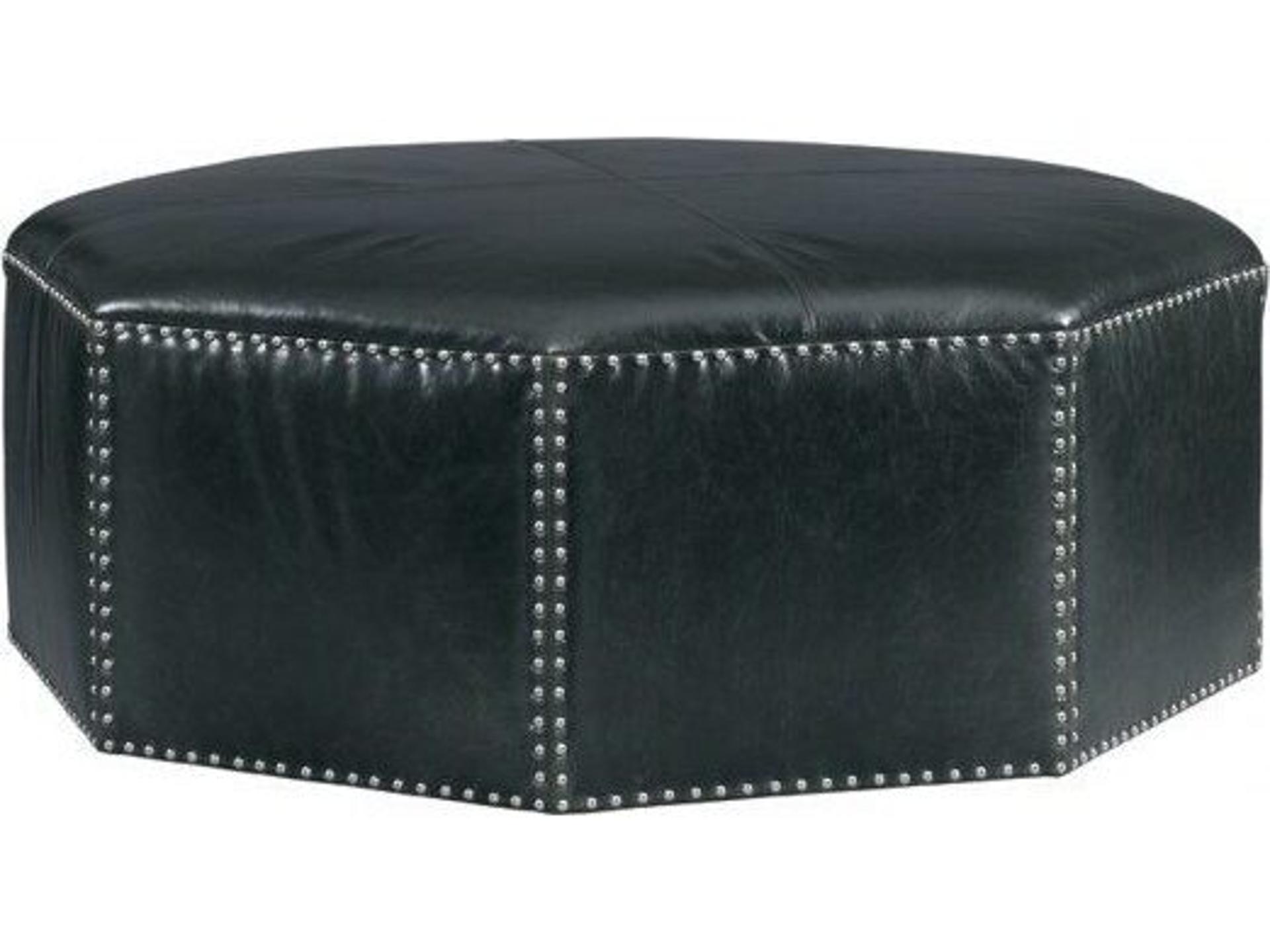 Benson Square Cocktail Ottoman in Leather