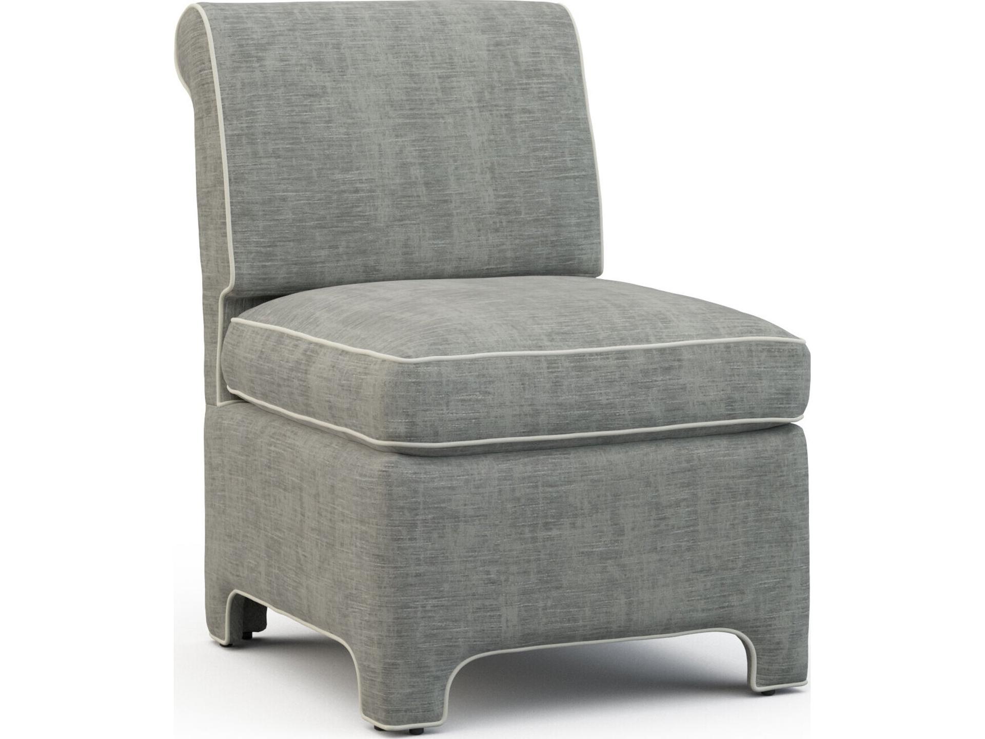 Billie Upholstered Armless Accent Chair with Down-Blend Seat