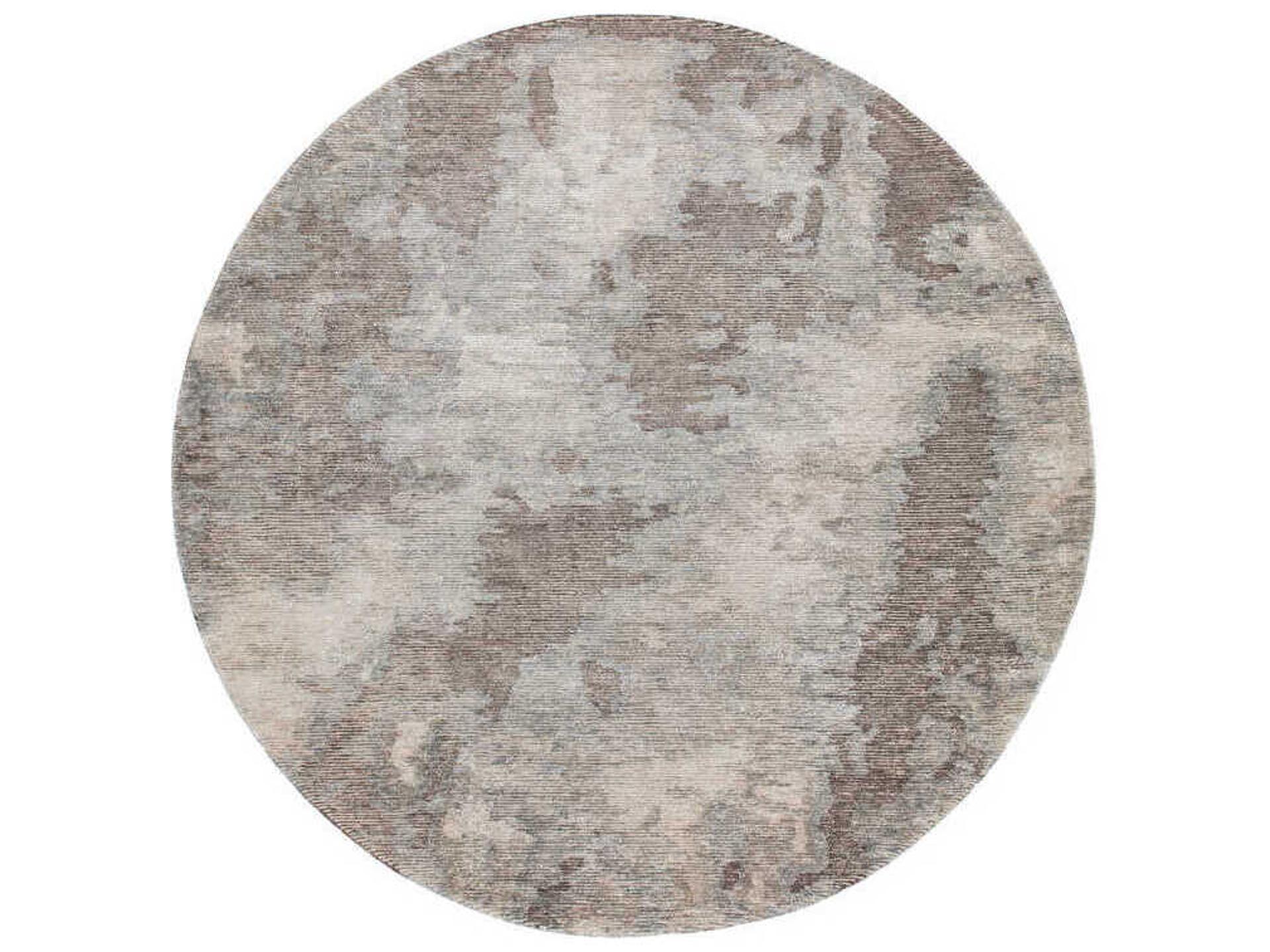 Erode Abstract Area Rug in Grey and Taupe