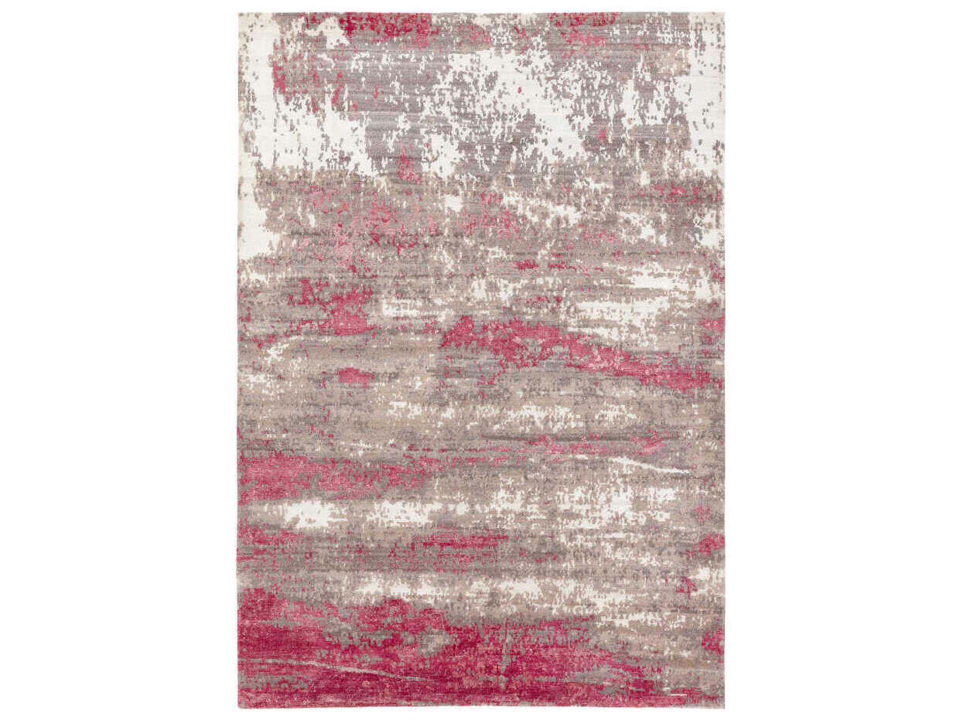 Legacy Abstract Hand-Knotted Wool and Bamboo Silk Area Rug