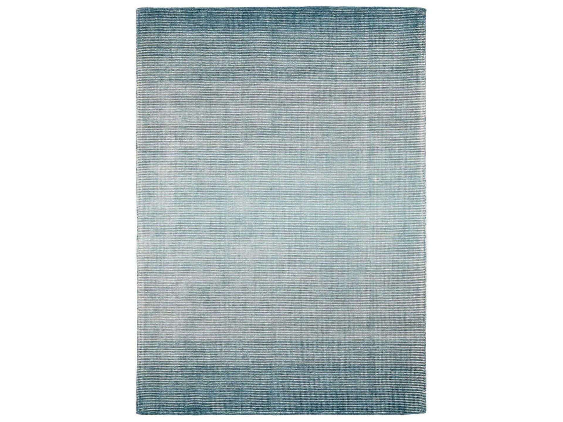 Dew Handwoven Area Rug in Petrol Blue Bamboo Silk