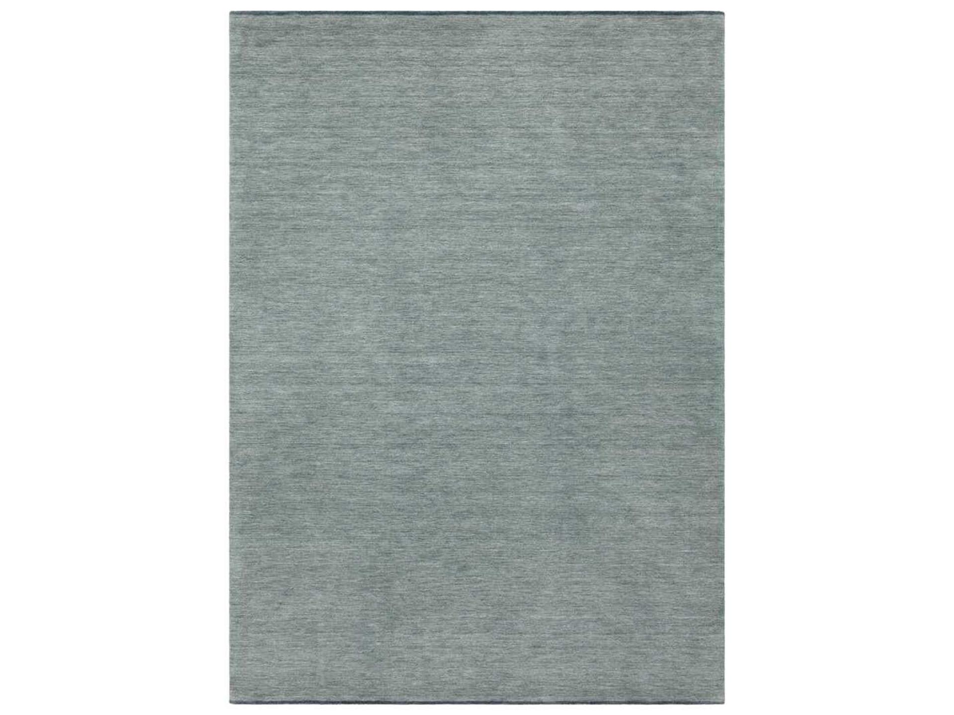 Coastal Hand Woven Wool Area Rug in Teal and Aqua