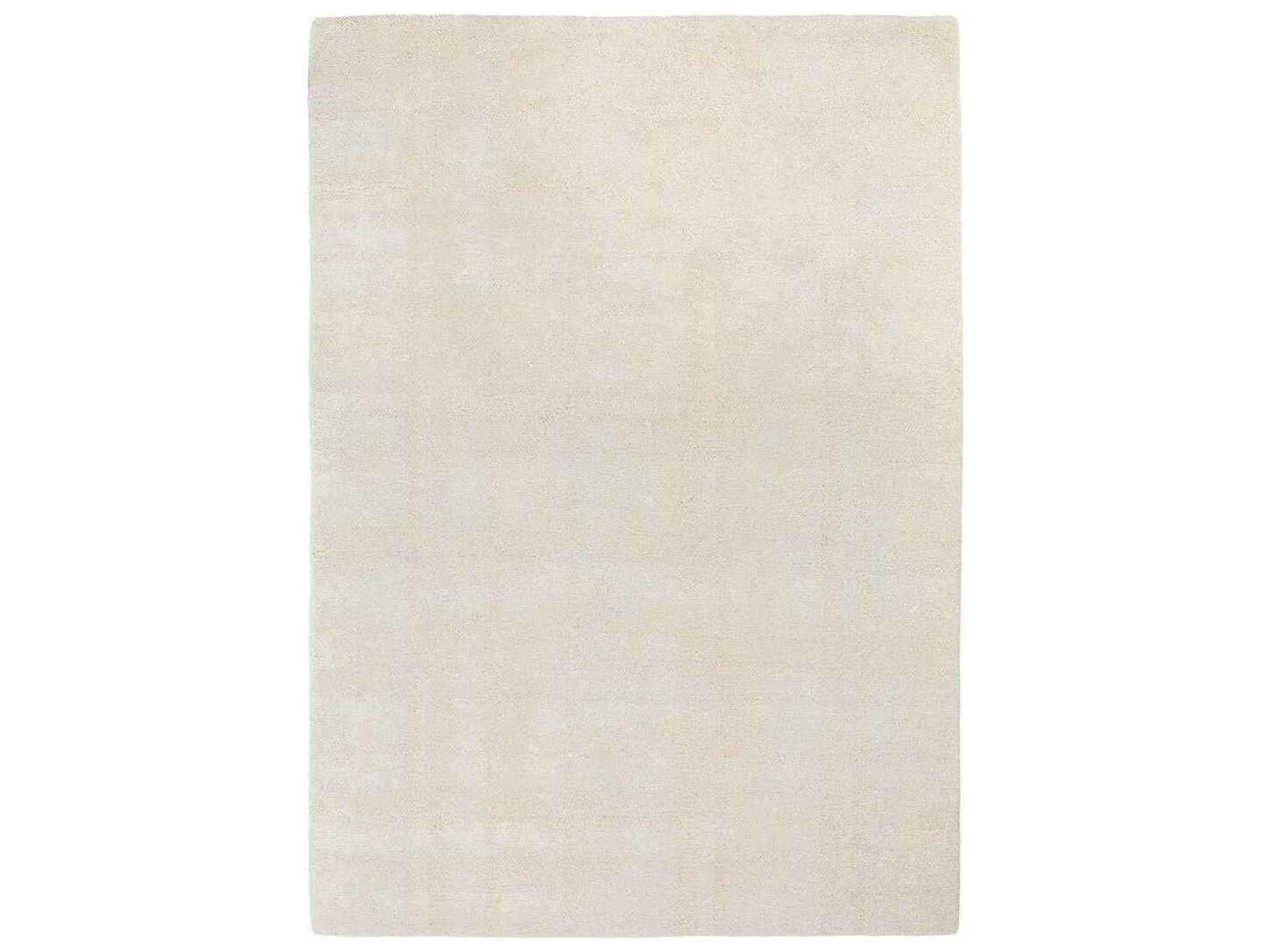 Crisscross Hand-Knotted Wool Area Rug in Beige