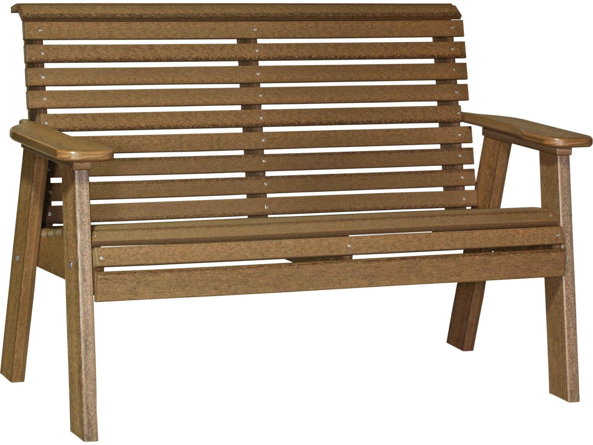 Plain 4-Foot Recycled Plastic Patio Bench