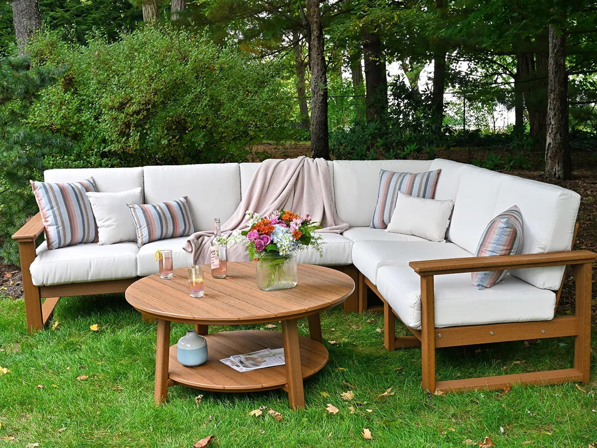 LuxCraft Lanai Recycled Plastic Cushion Outdoor Lounge Set