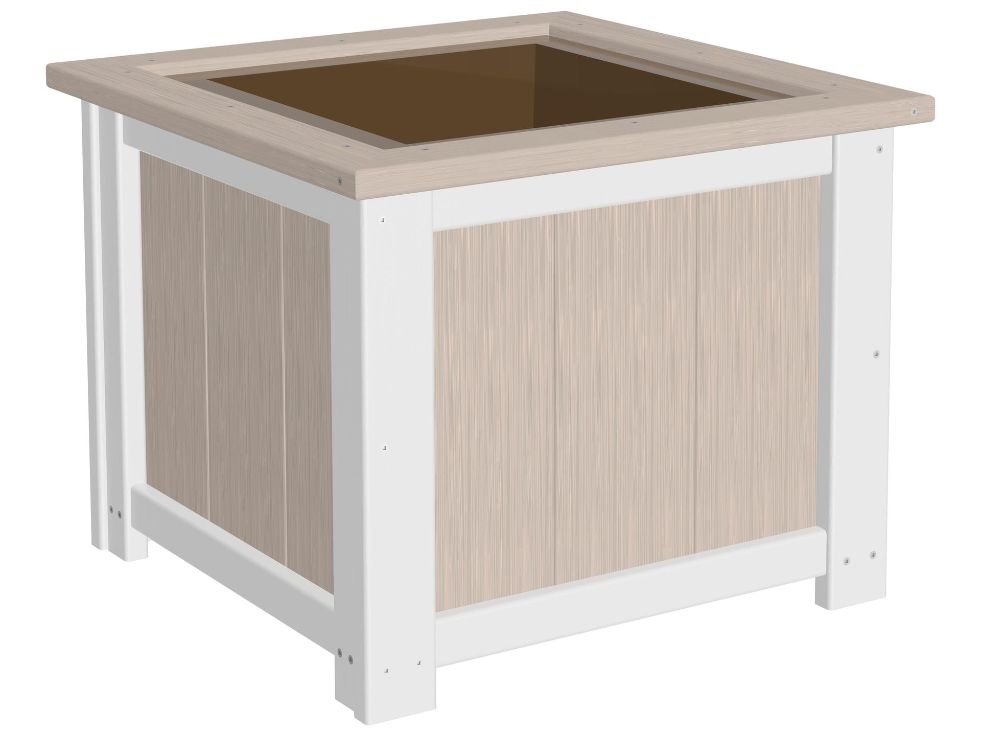 LuxCraft Recycled Plastic 24 Square Planter