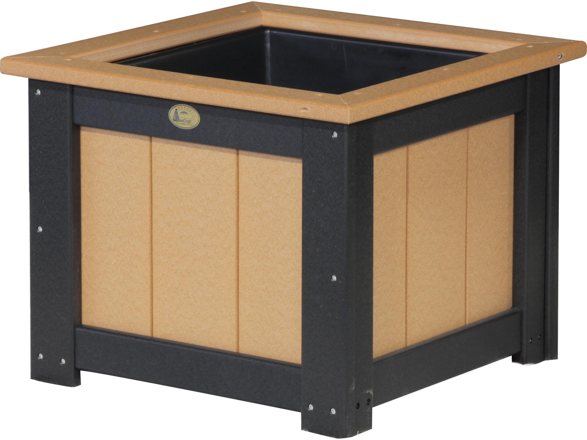 LuxCraft Recycled Plastic 24 Square Planter