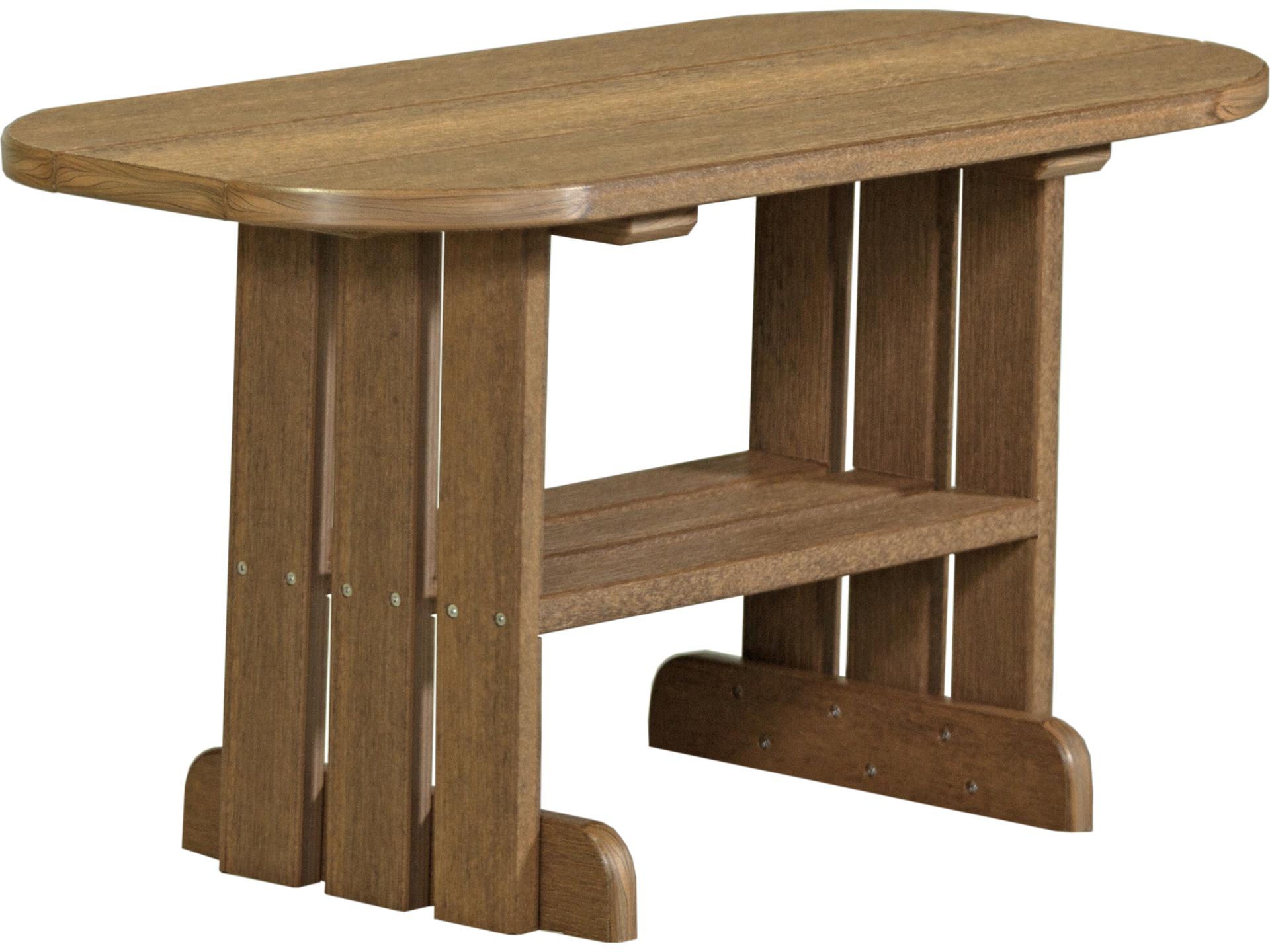 Recycled Plastic Oval Outdoor Patio Coffee Table