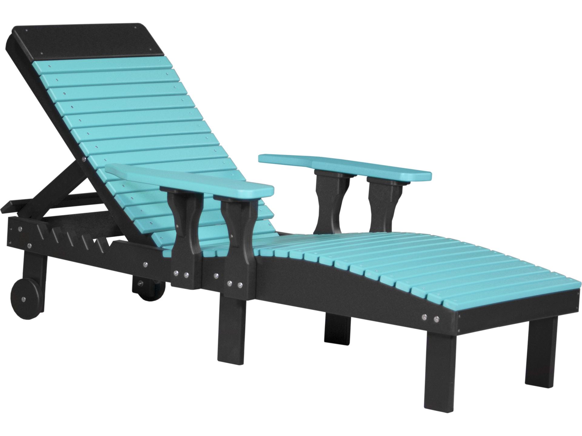 LuxCraft Recycled Plastic Outdoor Patio Chaise Lounge