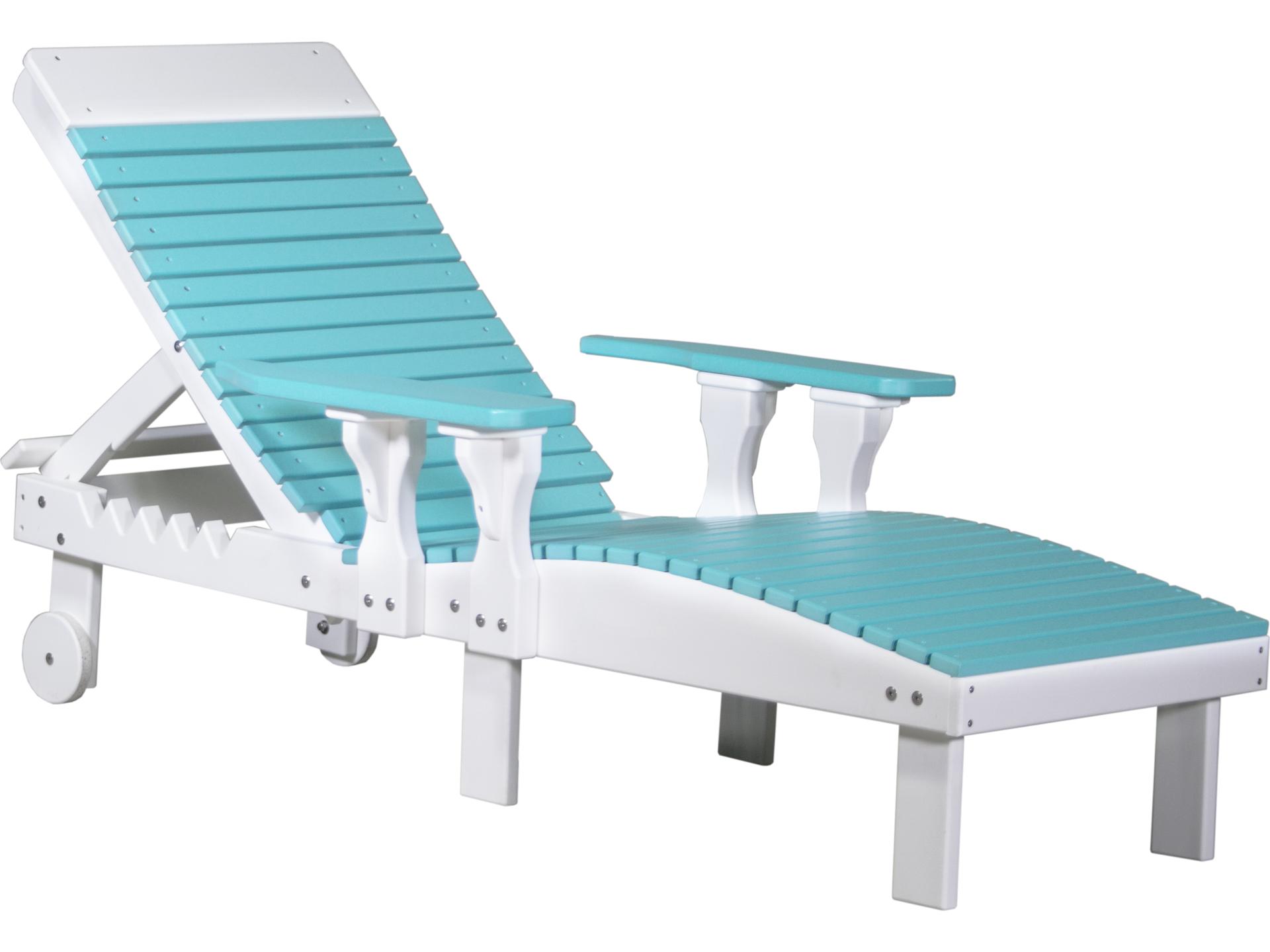 LuxCraft Recycled Plastic Outdoor Patio Chaise Lounge