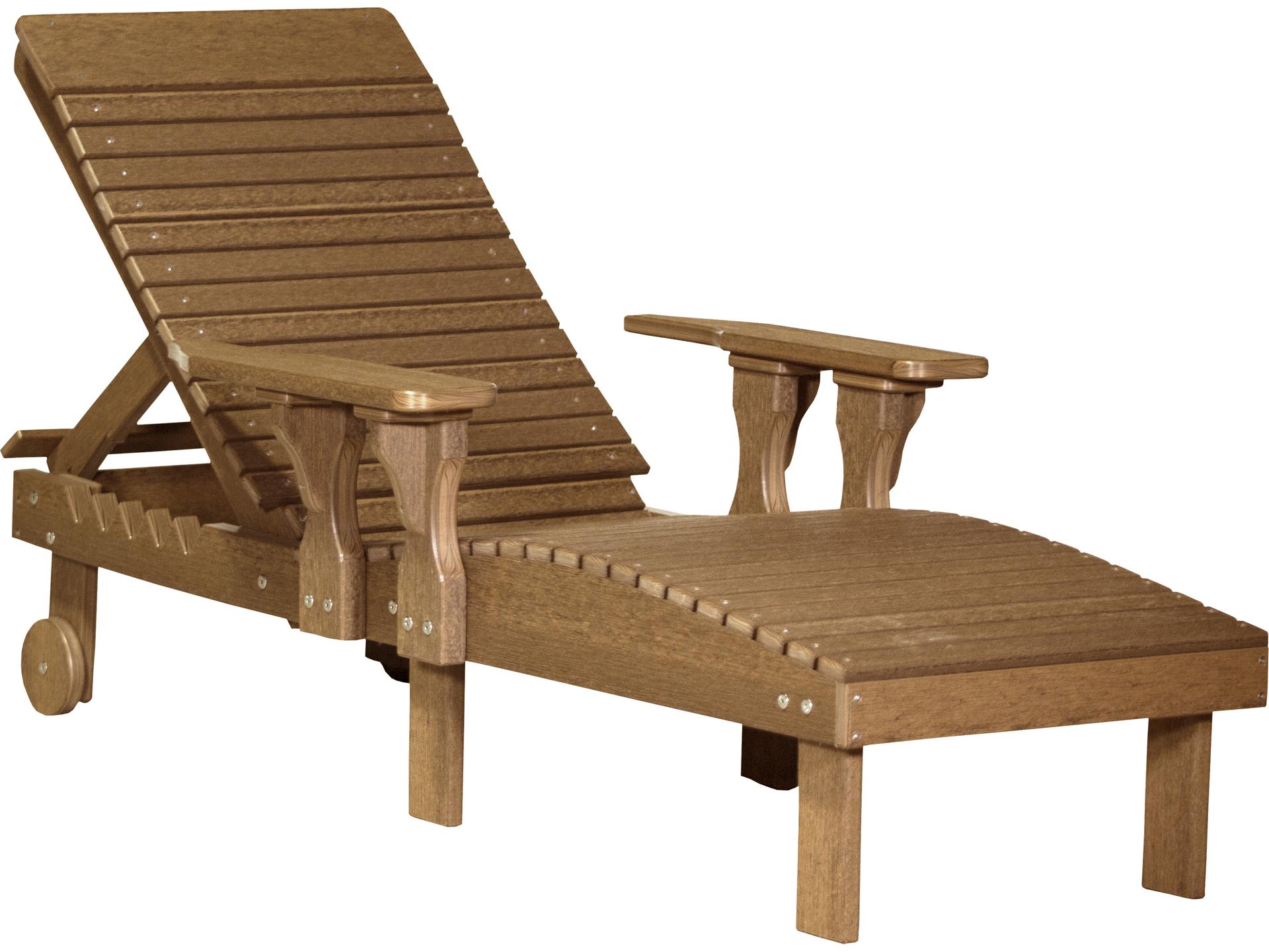 LuxCraft Recycled Plastic Outdoor Patio Chaise Lounge