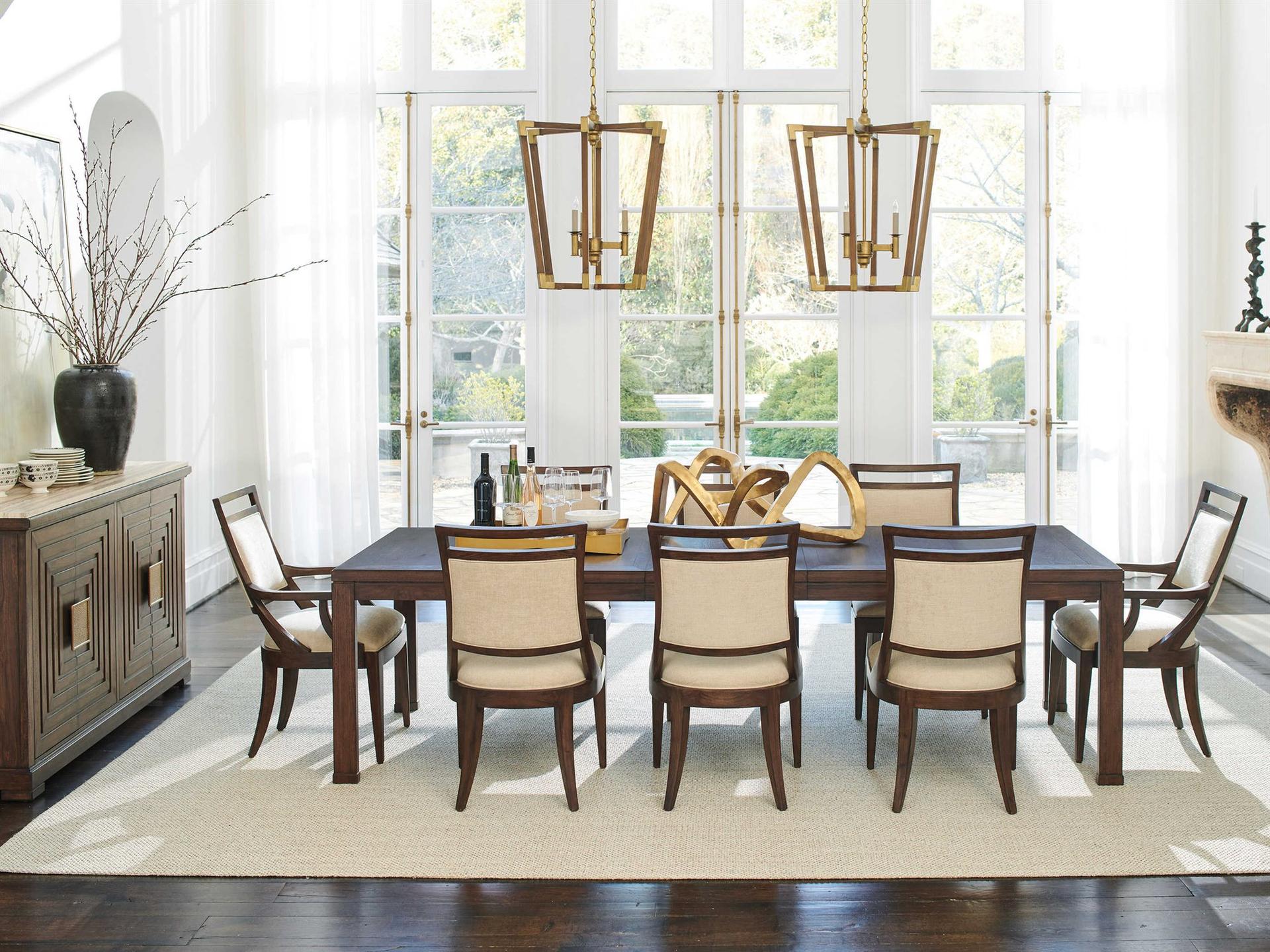 Lexington Silverado Walnut Wood Dining Room Set