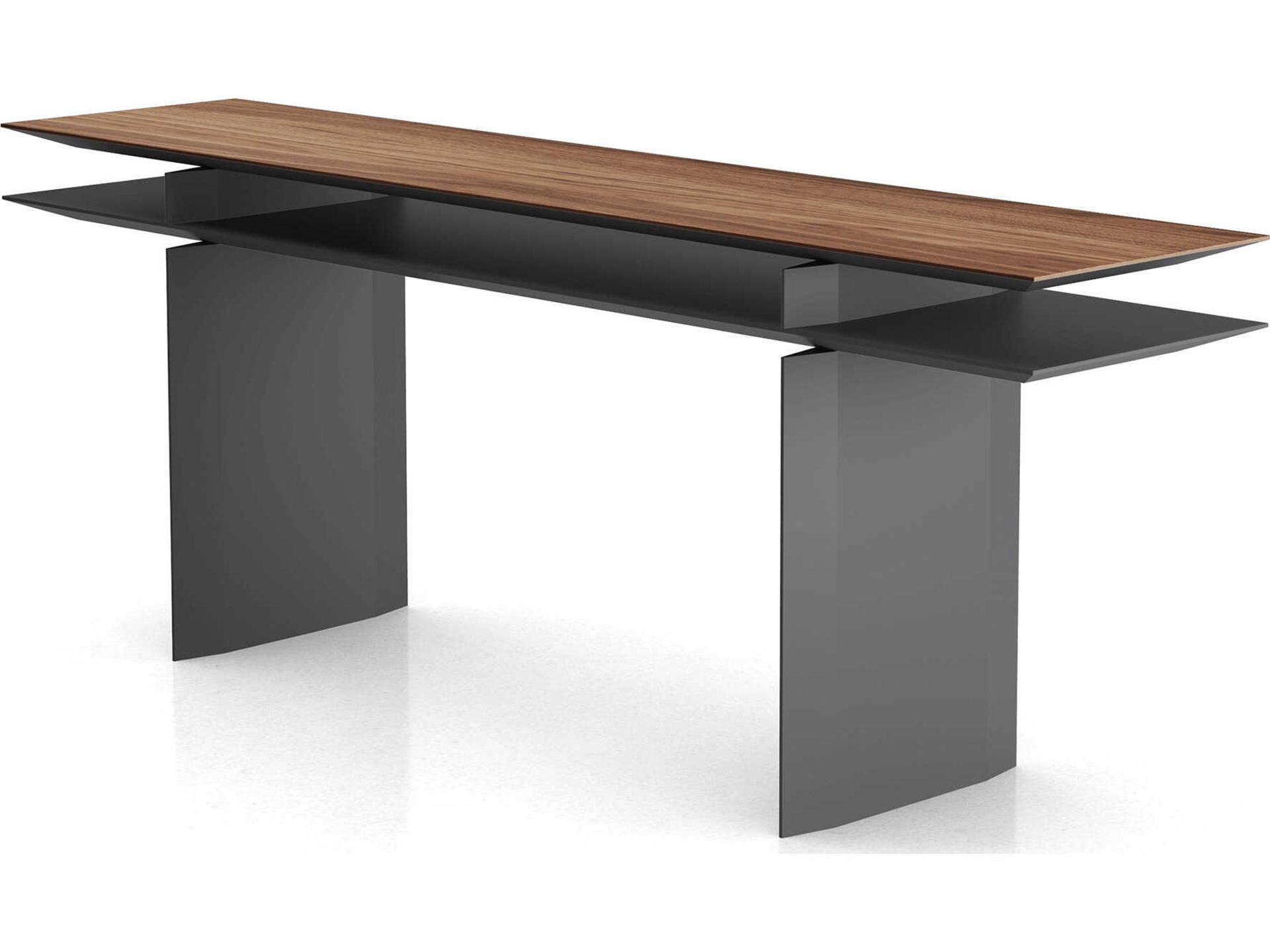 Luxcor Modluxe Sheffield Console in Walnut and Metallic Graphite