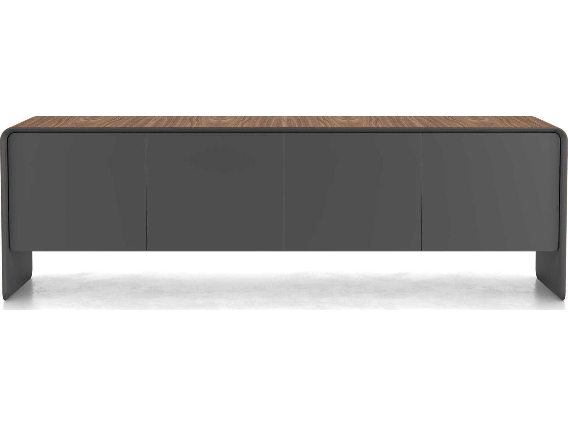 Luxcor Modluxe Lismore Sideboard in Walnut and Metallic Graphite