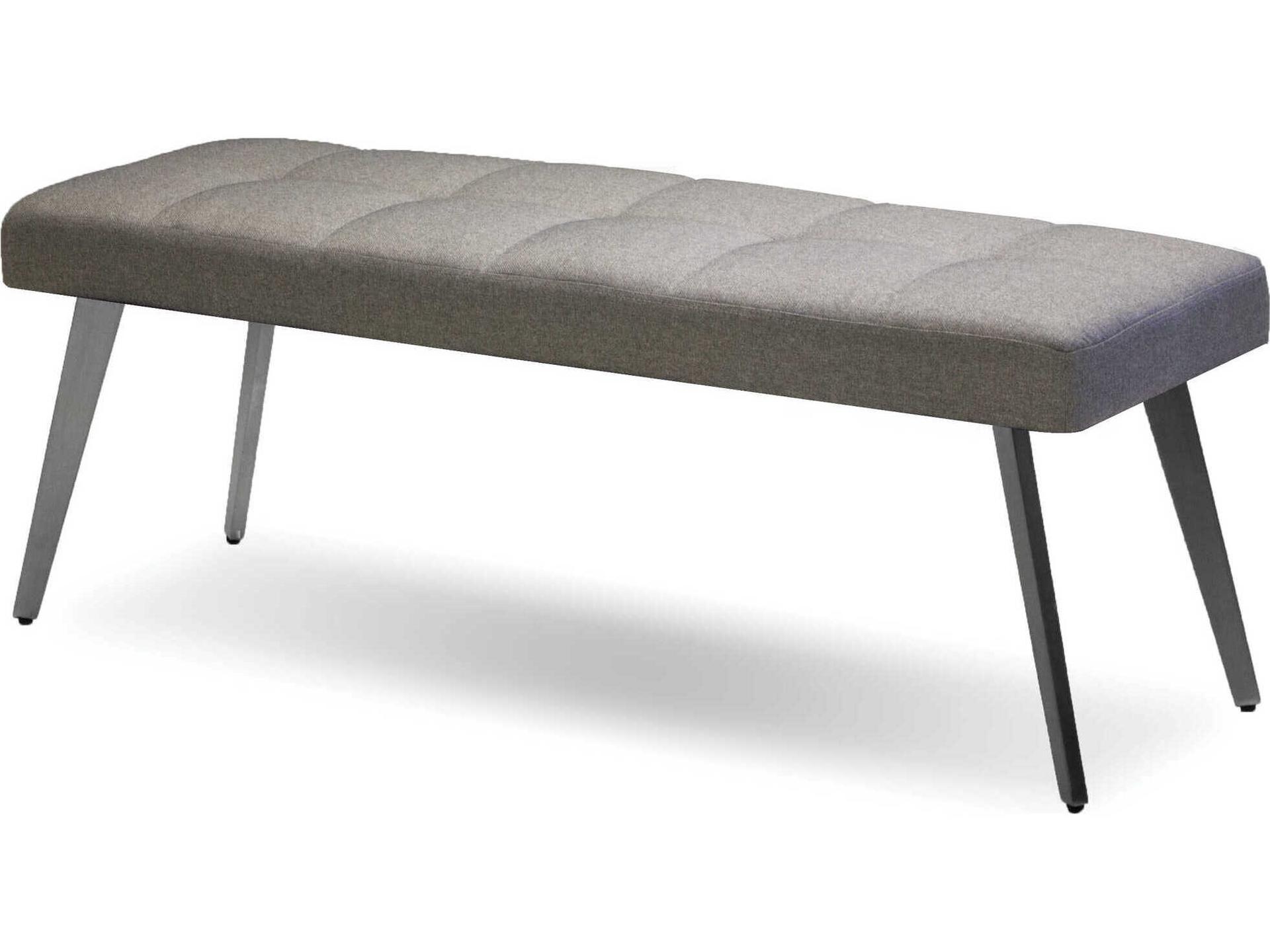 Brock Light Grey Upholstered Accent Bench