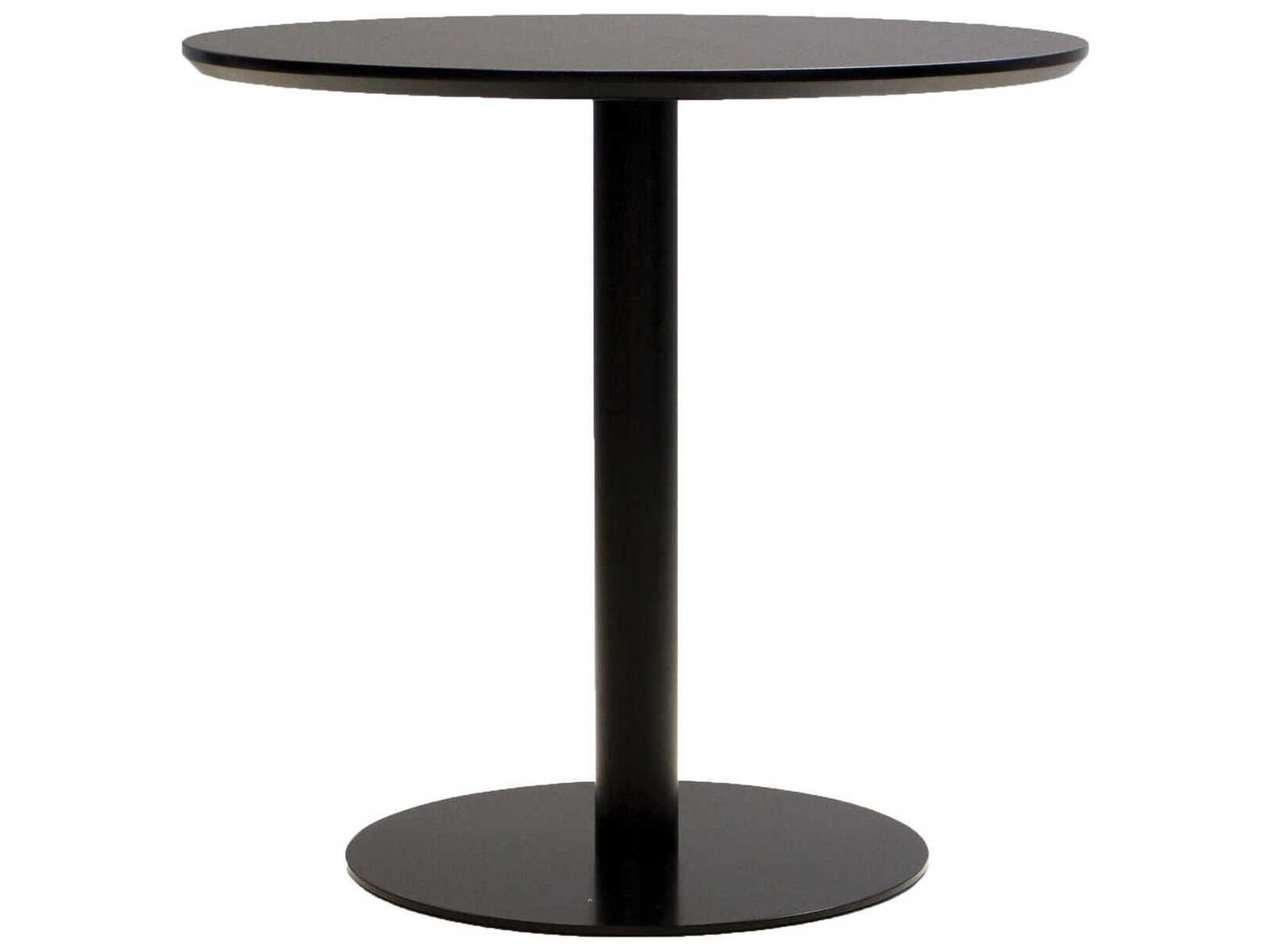 Half Pint Round Wood Black Dining Table
