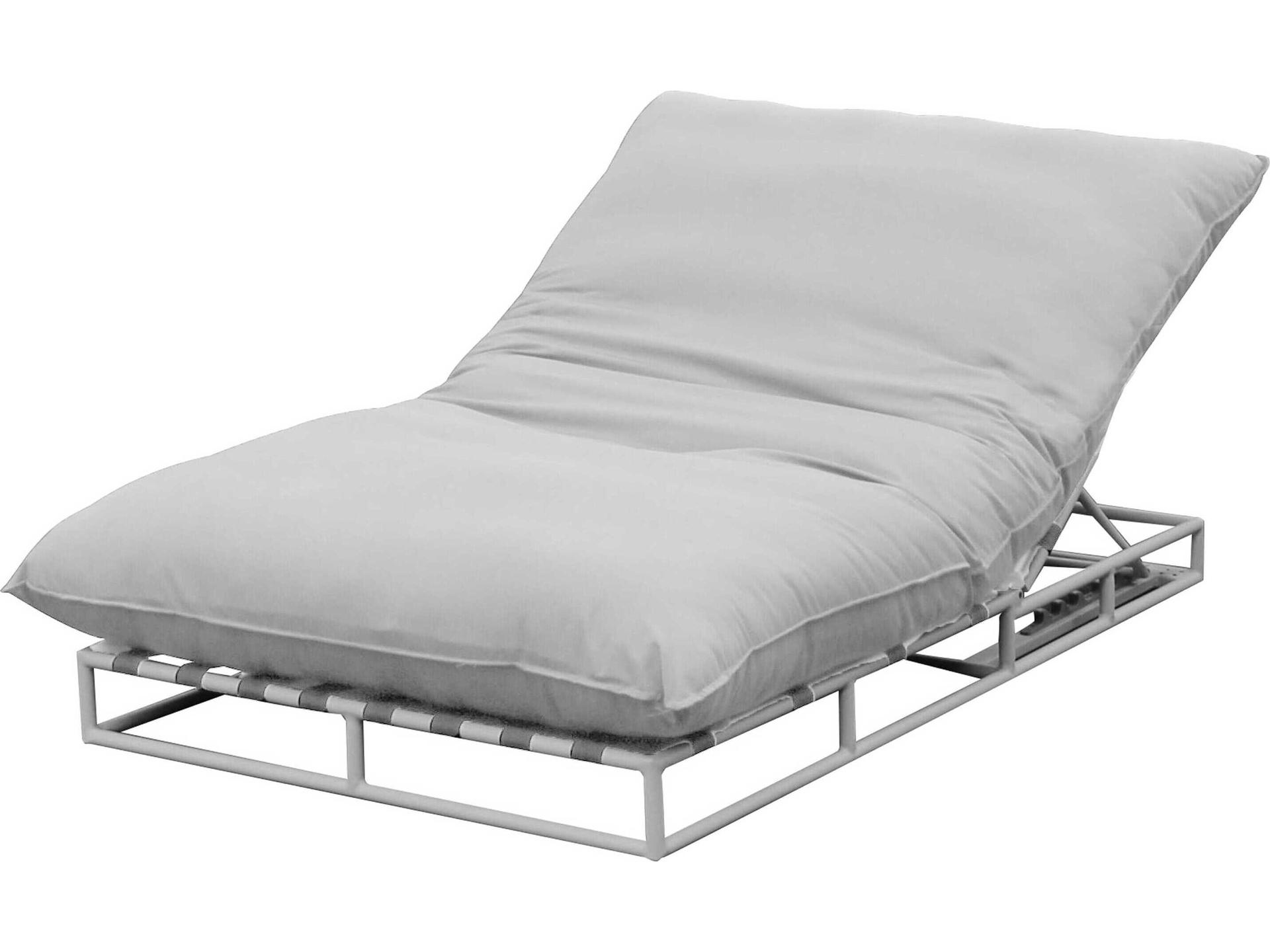 Newport Silver Grey White Upholstered Chaise