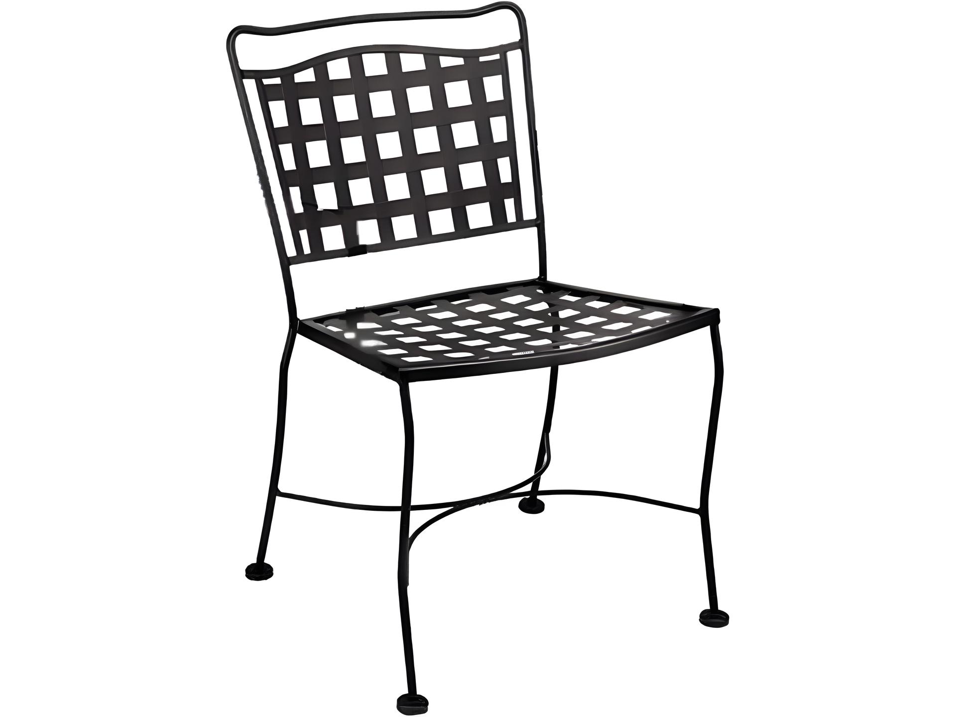 Meadowcraft Vera Cruz Wrought Iron Outdoor Patio Dining Side Chair