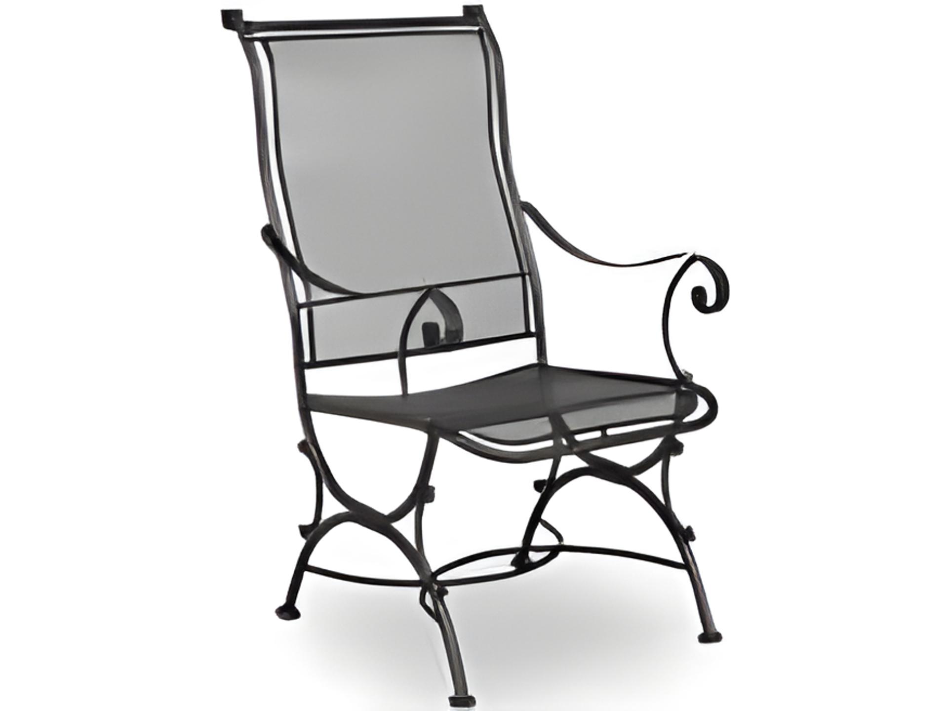 Meadowcraft Alexandria Wrought Iron Outdoor Patio Dining Arm Chair
