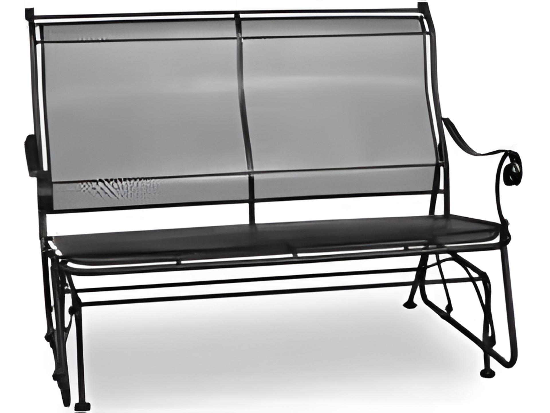 Alexandria Oversized Wrought Iron Glider Loveseat