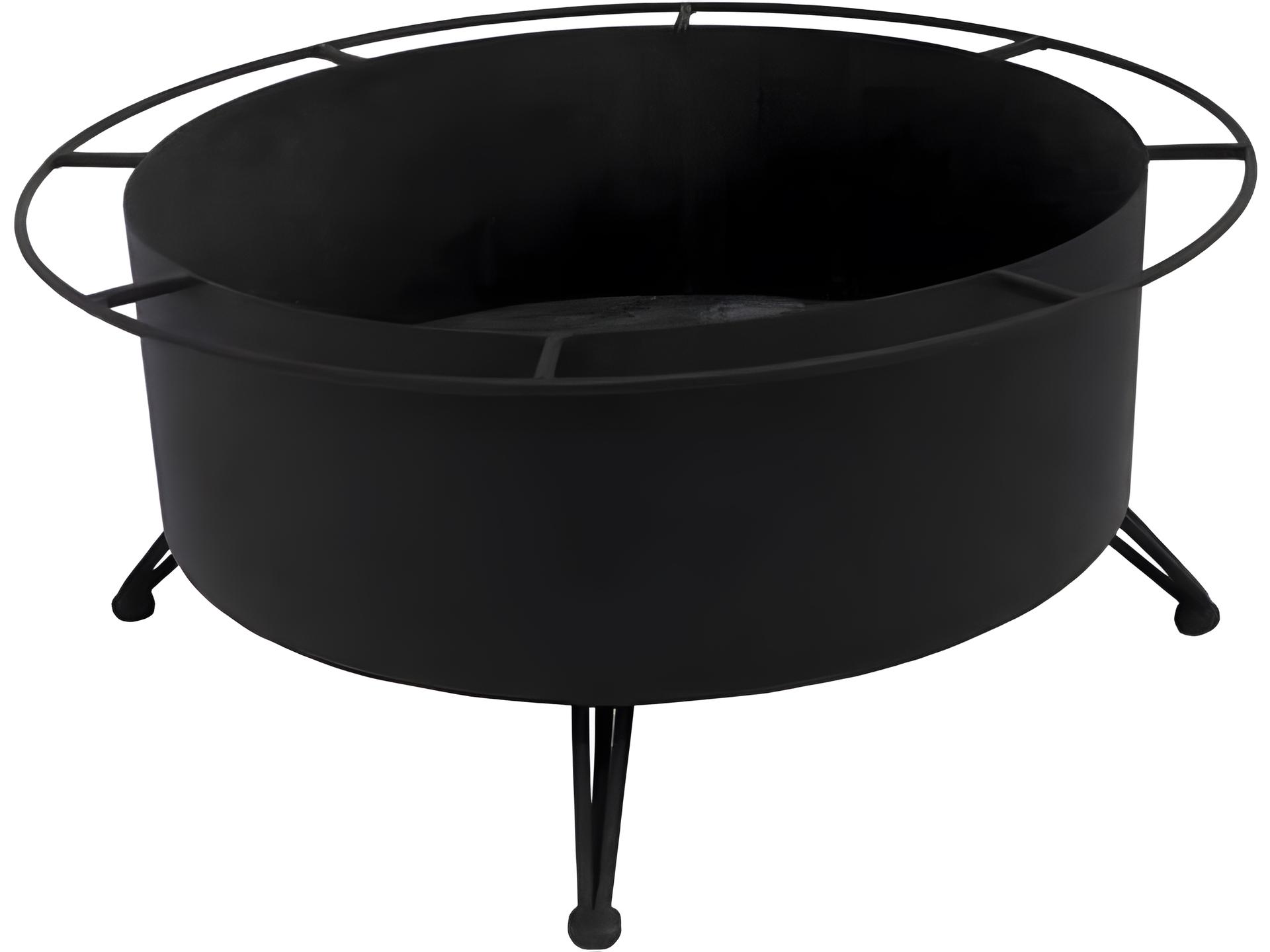 Round Large Wrought Iron Wood Burning Fire Pit
