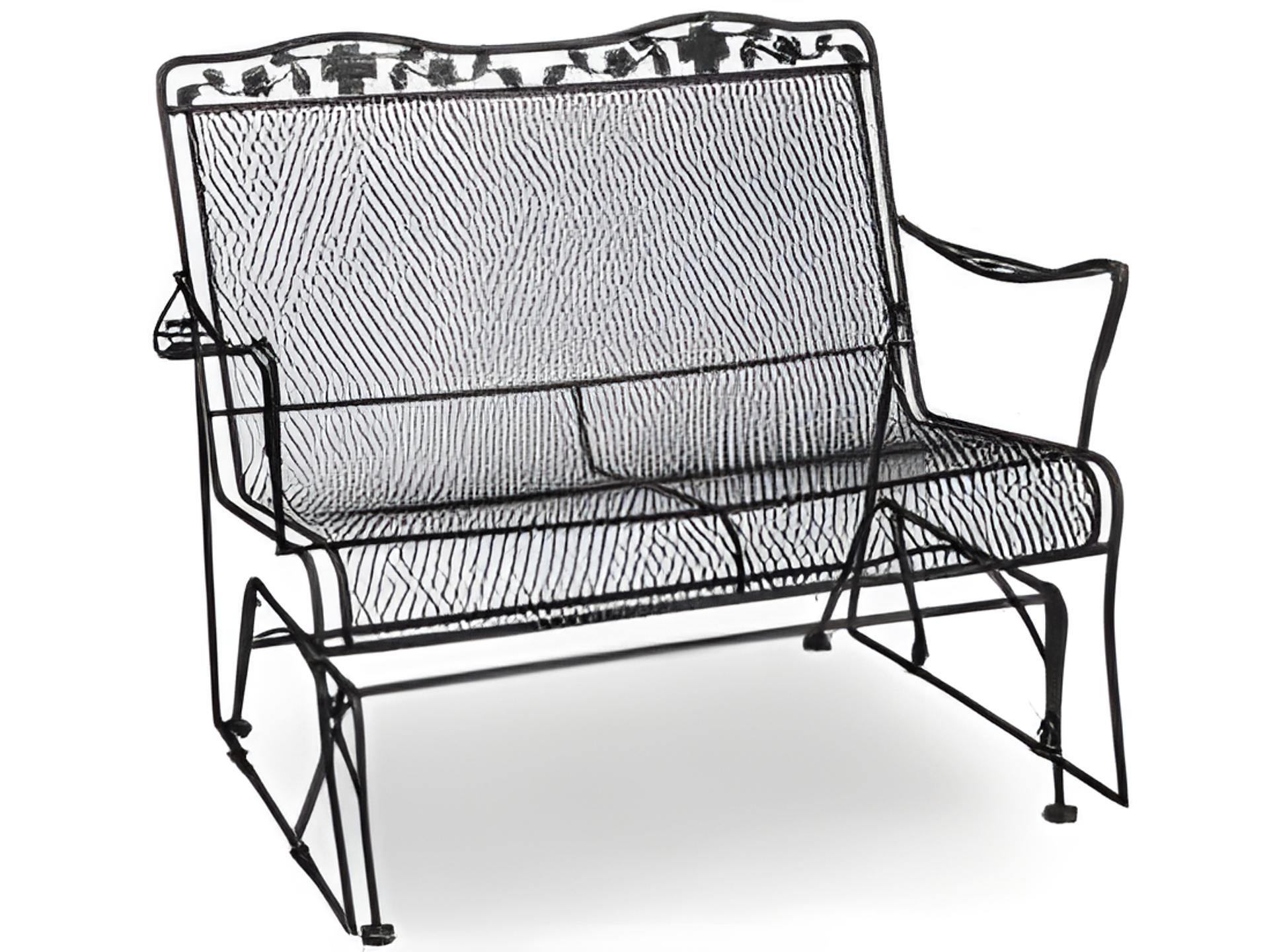 Dogwood Wrought Iron Loveseat Glider