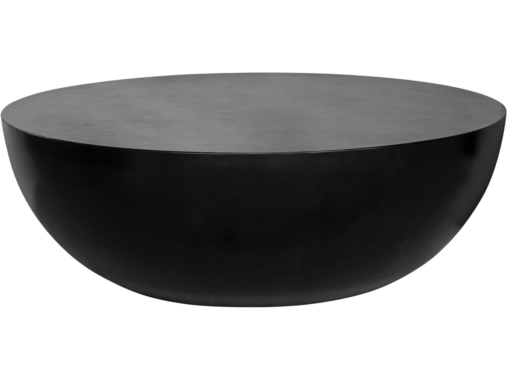 Insitu Round Coffee Table in Black Fiber Reinforced Concrete