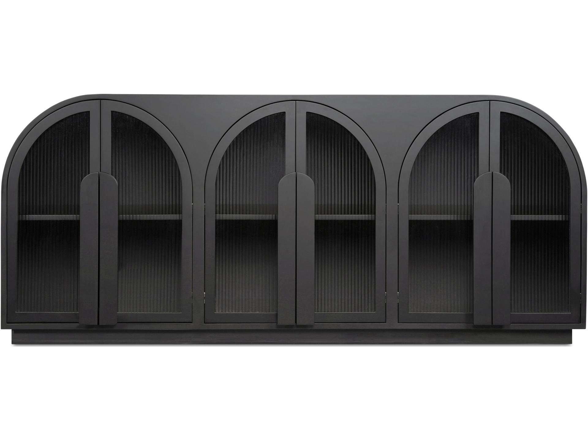 Salone 79" Beech Wood Black Sideboard