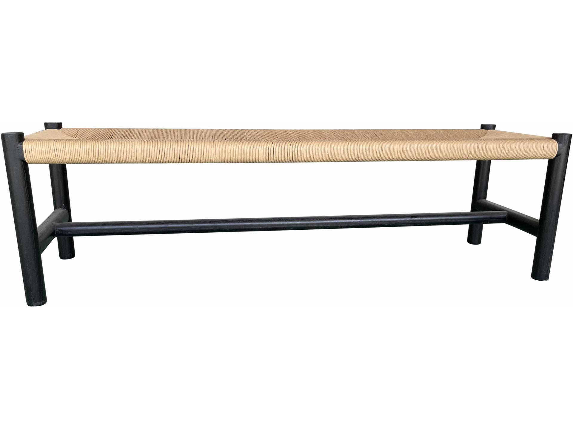 Black Brown Accent Bench